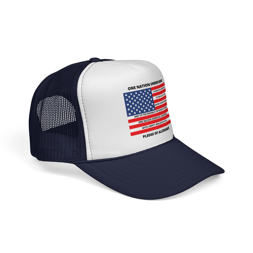Pledge of Allegiance Trucker Cap — "One Nation Under GOD" Patriotic Hat
