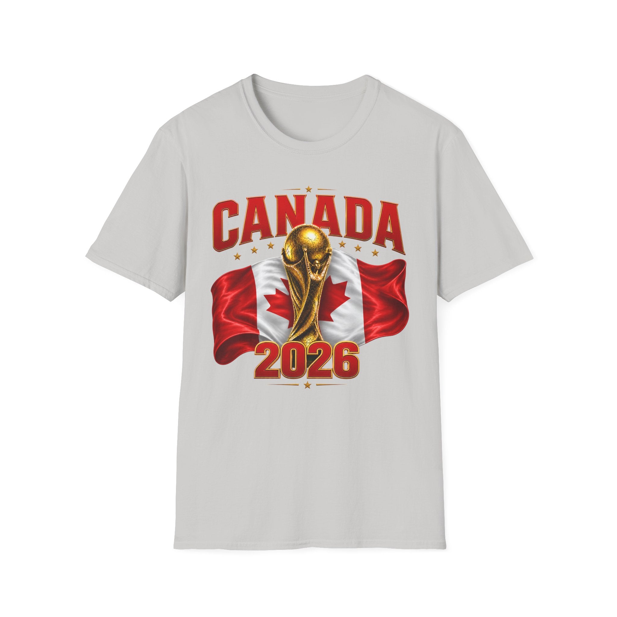 Canada 2026 World Cup T-Shirt — Canadian Soccer Fan Tee with Trophy & Flag