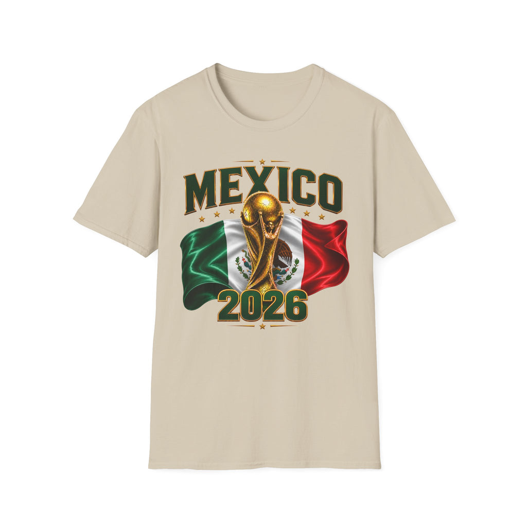 Mexico 2026 World Cup T-Shirt — Flag & Trophy Soccer Fan Tee