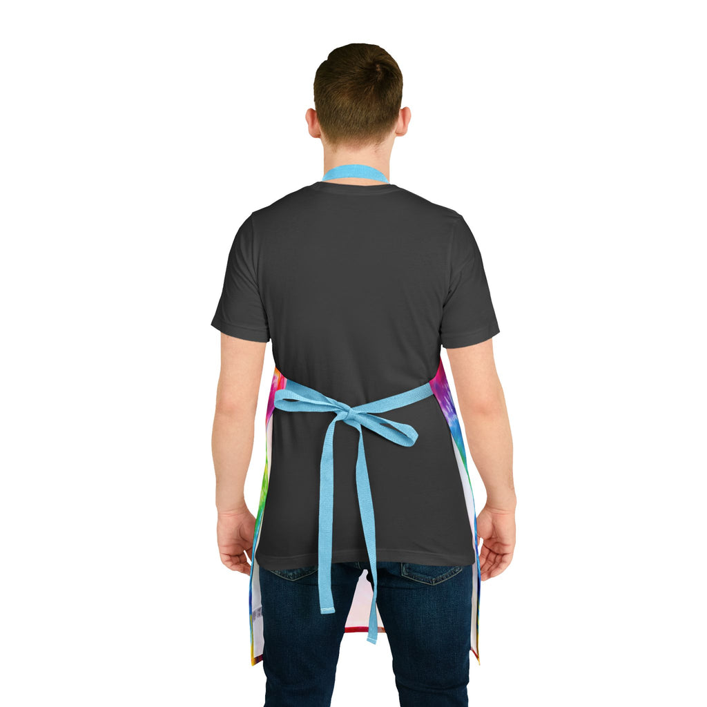 Tie-Dye Colorful Kitchen Apron – Bright Rainbow Cooking & BBQ Apron