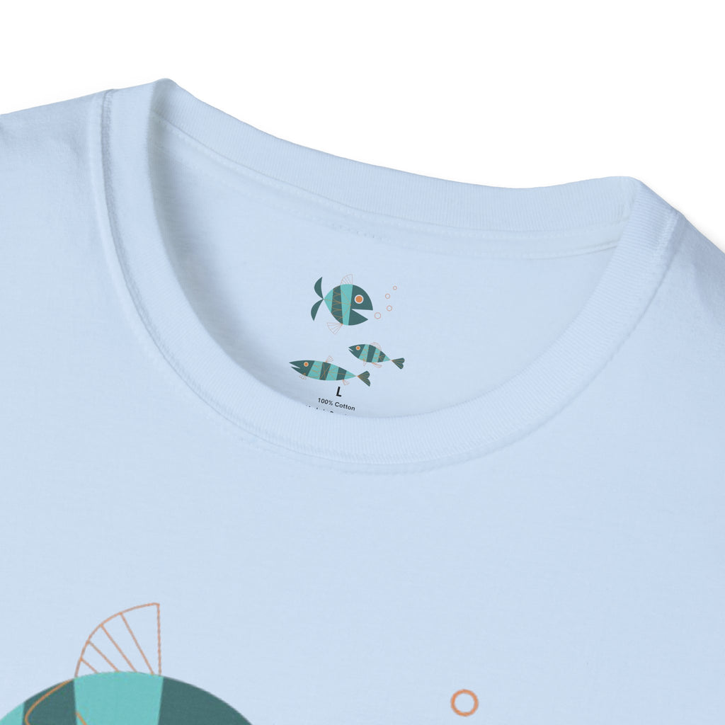 Metlox Pottery Fish Trio T-Shirt | Minimal Ocean Illustration