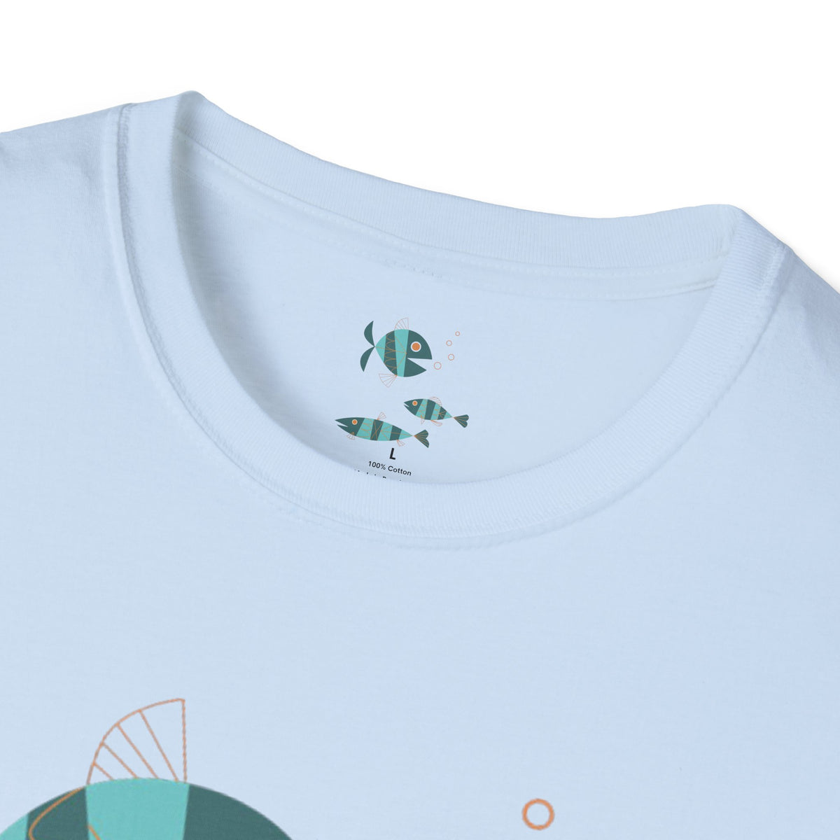 Metlox Pottery Fish Trio T-Shirt | Minimal Ocean Illustration