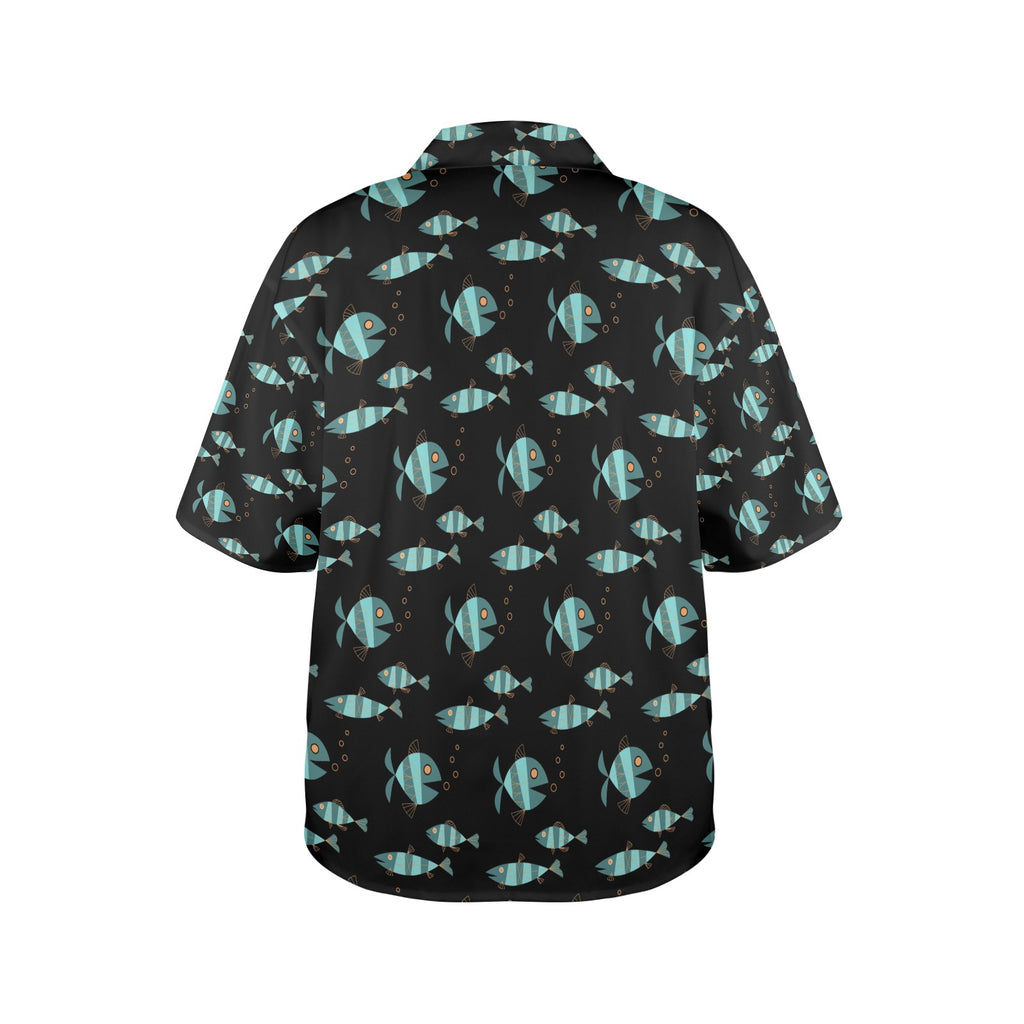 Metlox Manhattan Beach Trio Fish Women's All Over Print Shirt （Made in USA，Ships to USA Only）
