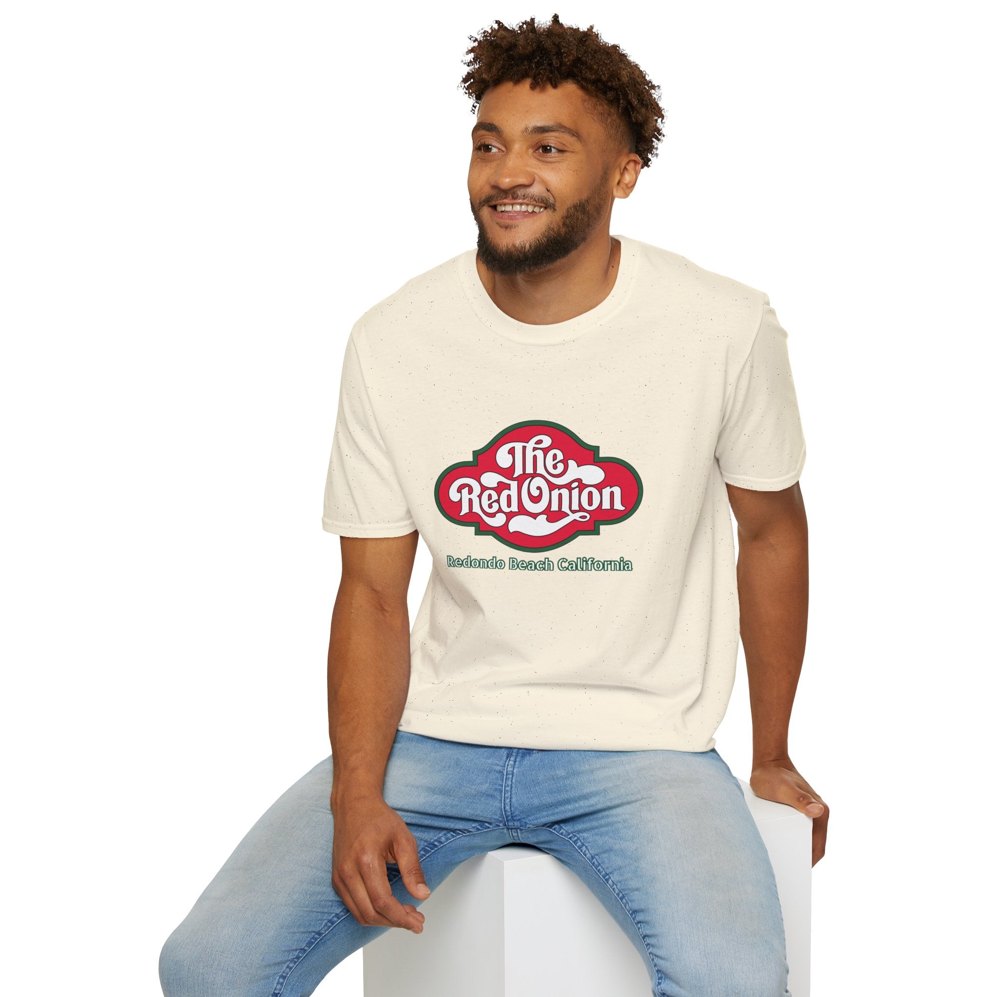 Red Onion Redondo Beach California  Restaurant  Retro Tee, Soft Cotton Shirt, Casual Vintage T-Shirt #OldSouthBay.com