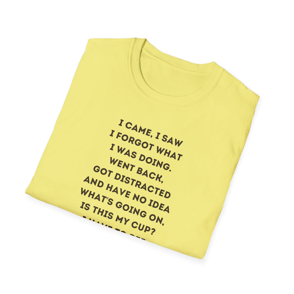 Funny Forgetful Grandpa Quote T-Shirt | Retro Grandpa I Got to Pee Illustration