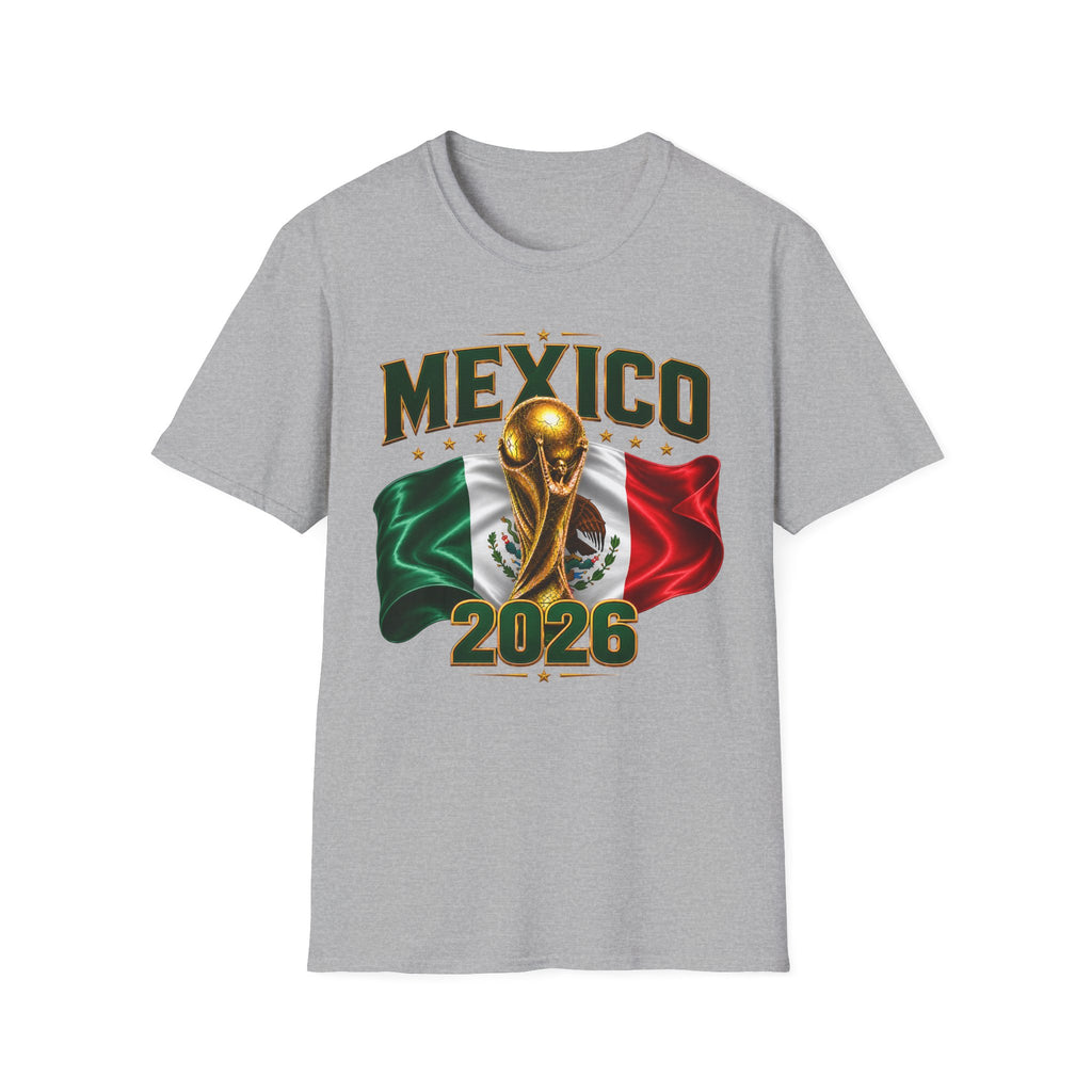 Mexico 2026 World Cup T-Shirt — Flag & Trophy Soccer Fan Tee