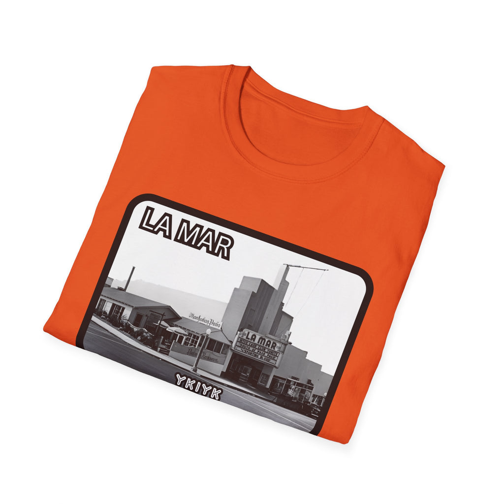 La Mar Theater Manhattan Beach  T-Shirt | Vintage Black & White Urban Graphic YKIYK