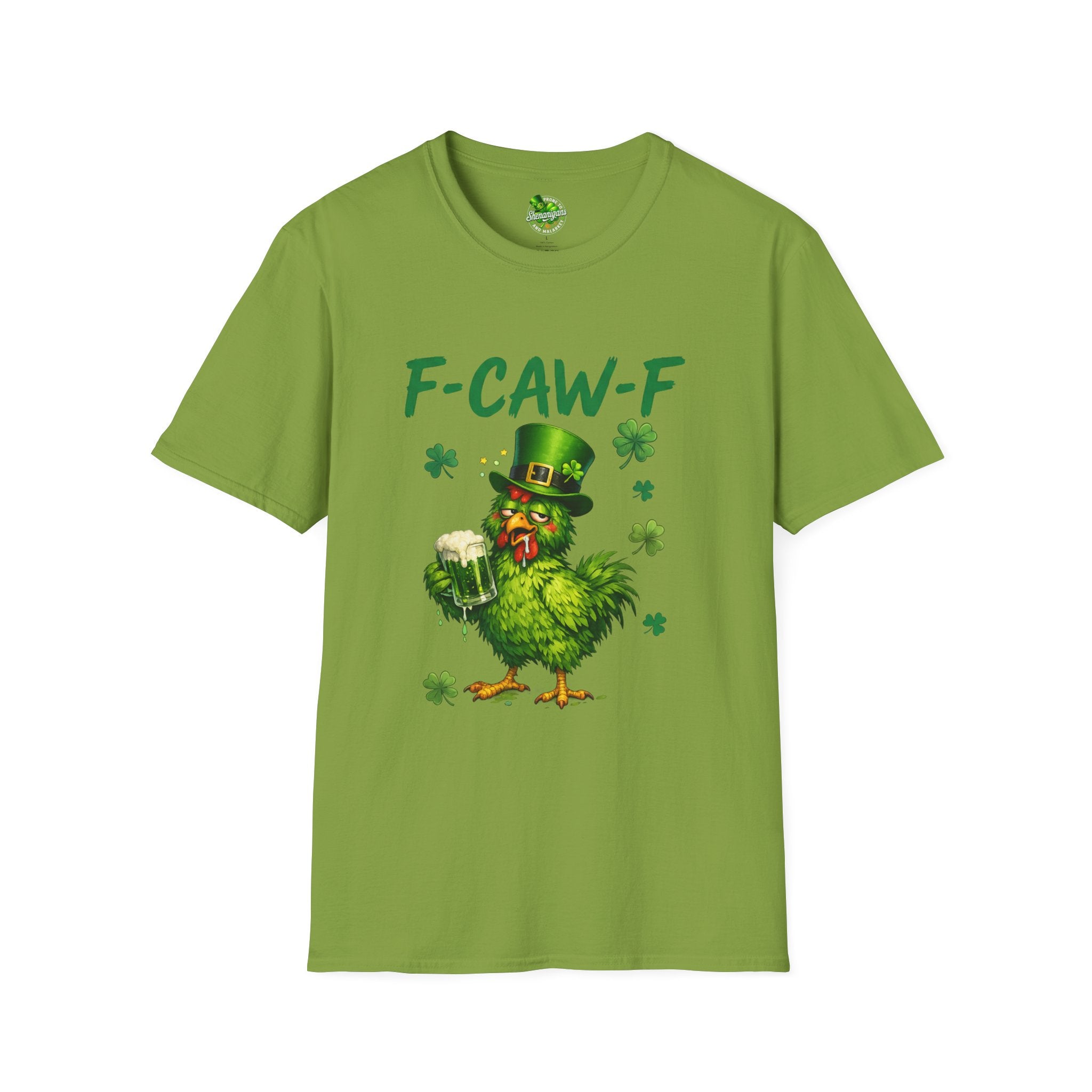F-CAW-F Leprechaun Chicken T-Shirt | St. Patrick's Day Shamrock Tee