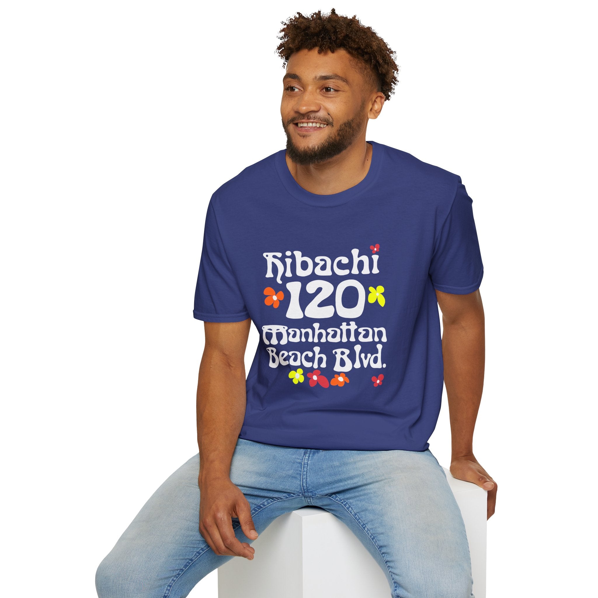 Hibachi 120 Manhattan Beach Blvd Restaurant #OldSchool T-Shirt — Retro Floral Surf Tee "Gone But Not Forgotten"