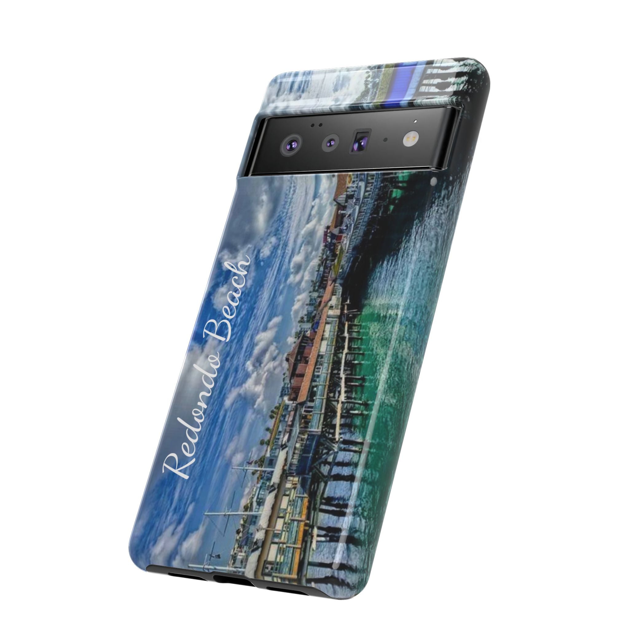 Phone Cases, Redondo Beach California King Harbor Design, Protective Covers, iPhone Accessories, Samsung Accessories, Gift for Travelers