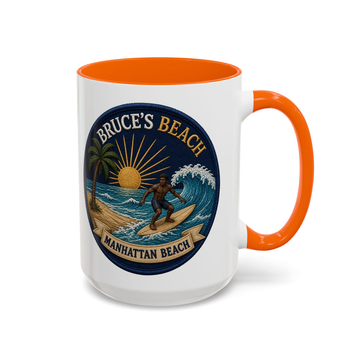 Bruce's Beach Manhattan Beach Surf Mug – Accent Coffee Cup (11/15oz)