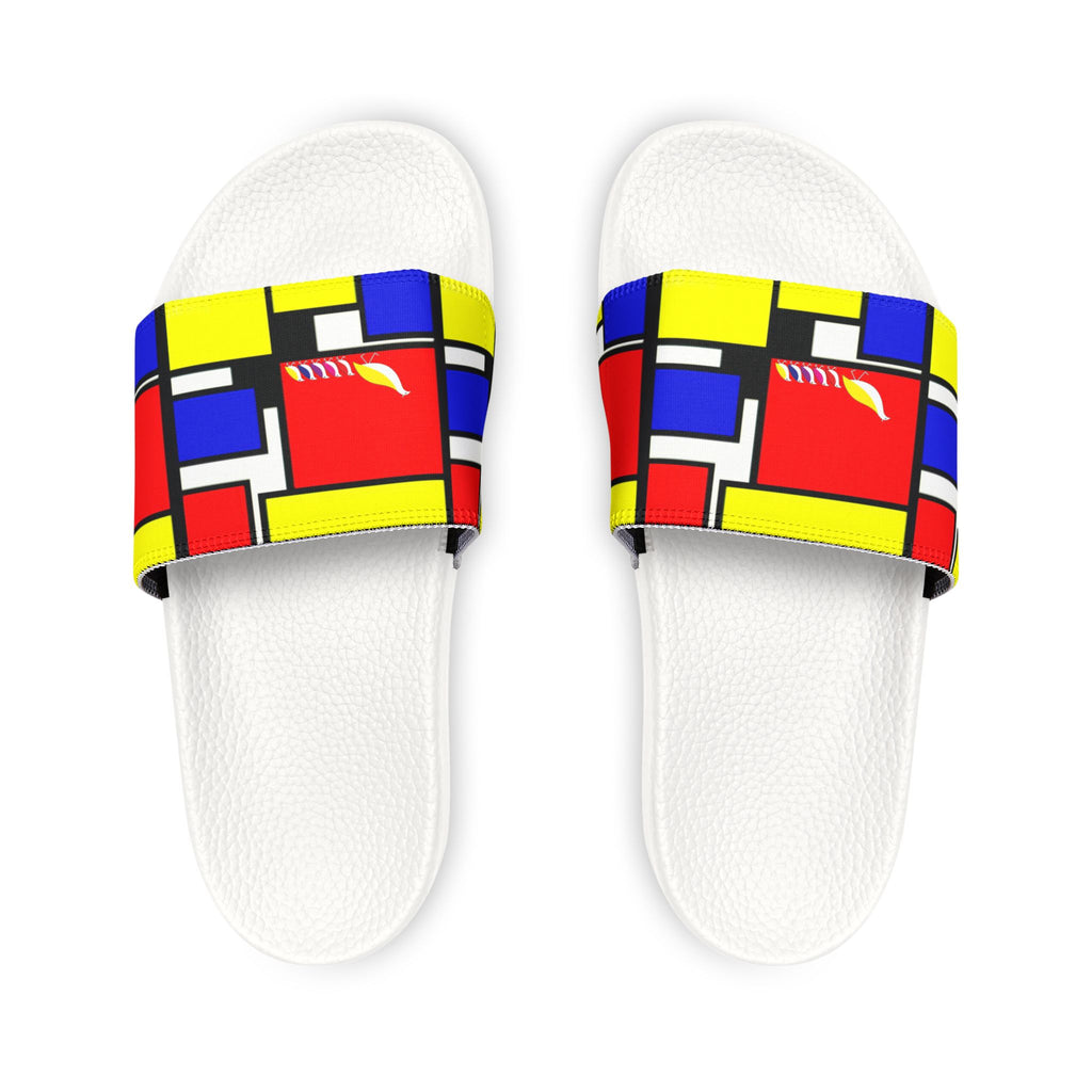 IYKYK Primary Colors Geometric Blocks  Sandals | Slide