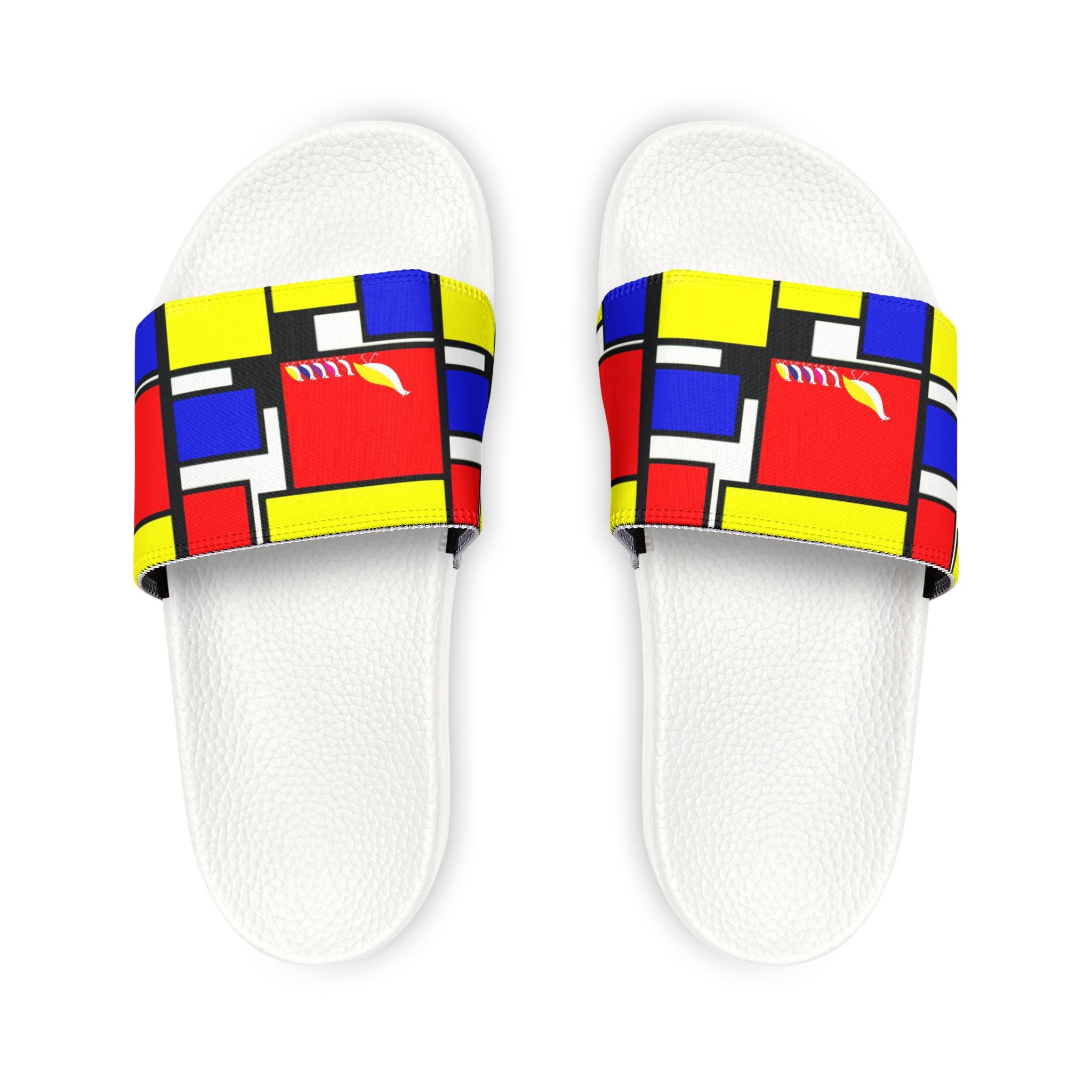 IYKYK Primary Colors Geometric Blocks  Sandals | Slide