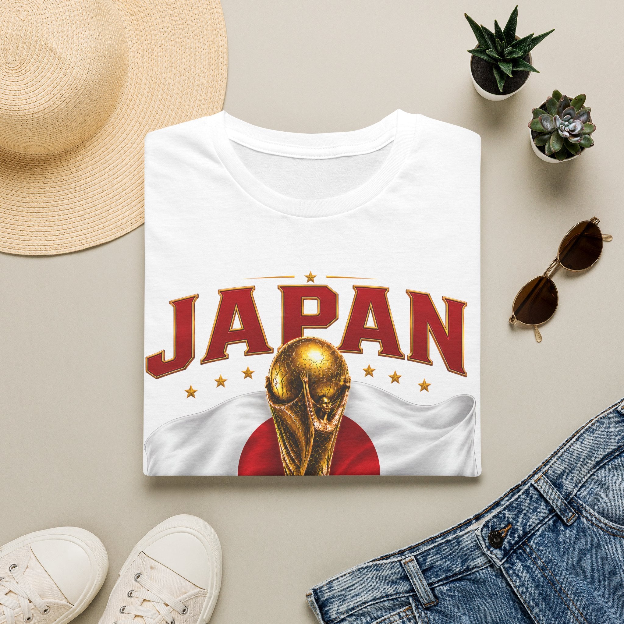 Japan 2026 World Cup T-Shirt — Golden Trophy Soccer Fan Tee