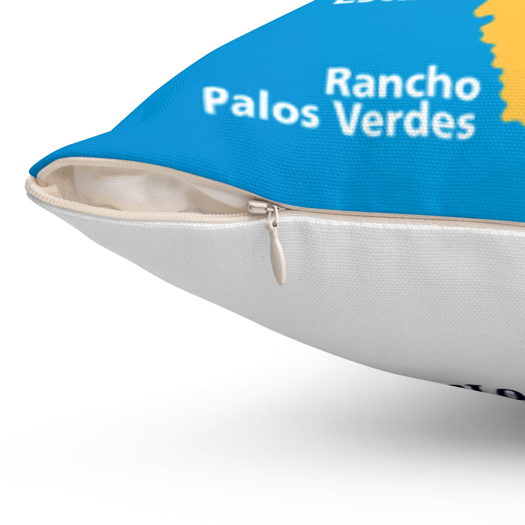 Palos Verdes Estates California MAP 90274 Spun Polyester Square Pillow
