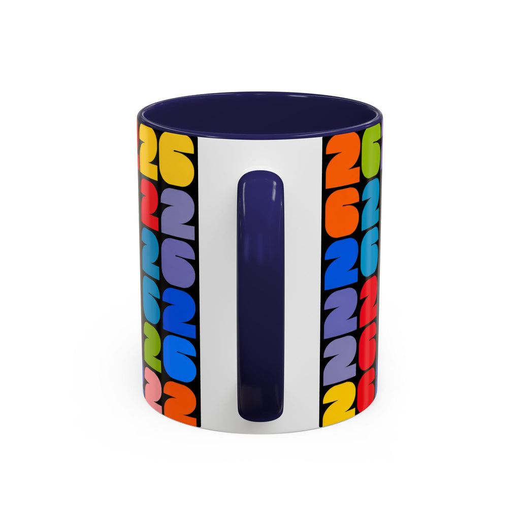 2026 World Cup Accent Coffee Mug – Colorful FIFA Trophy Design (11/15oz)