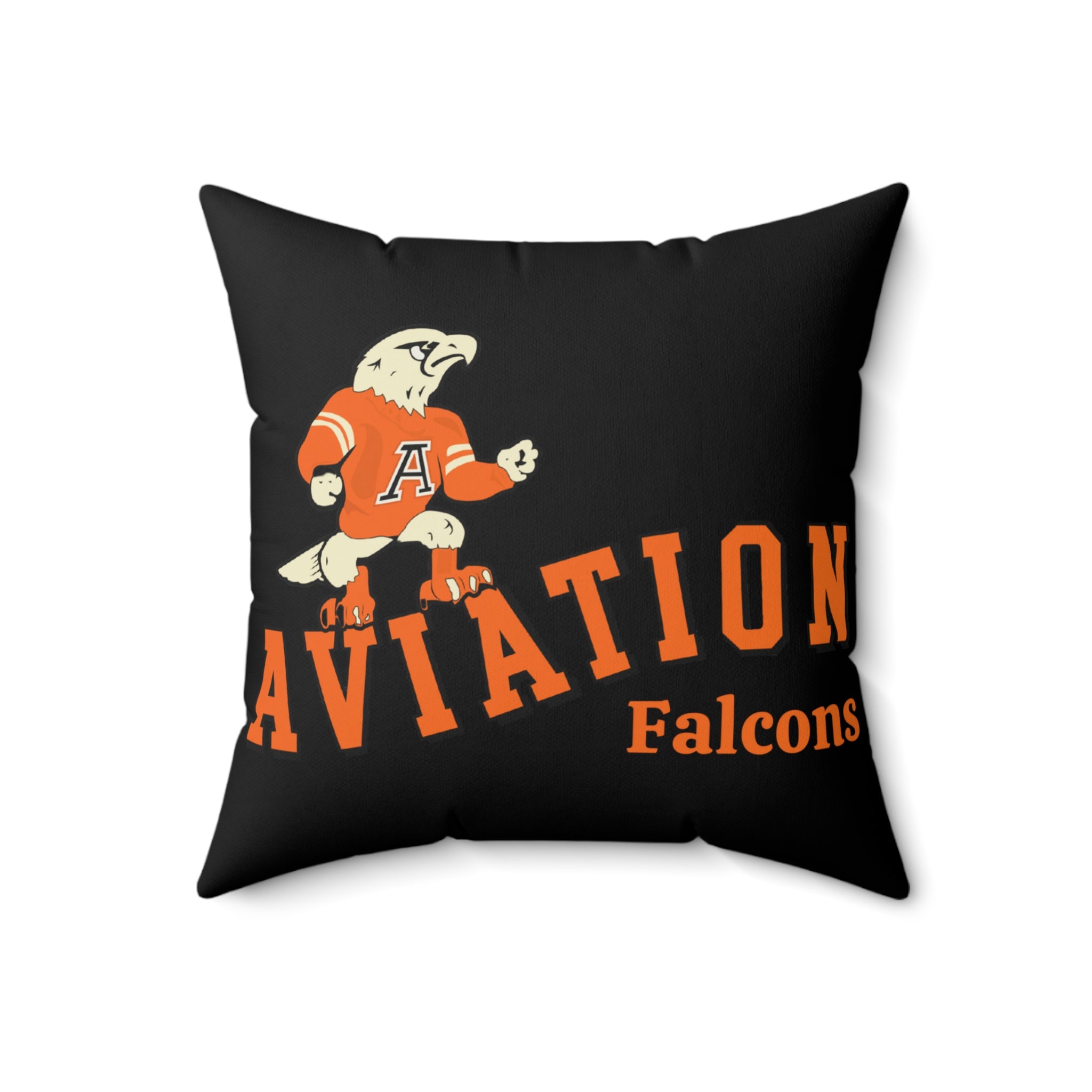 Aviation High School Go Falcons Gone But Not Forgotten Faux Suede Square Pillow
