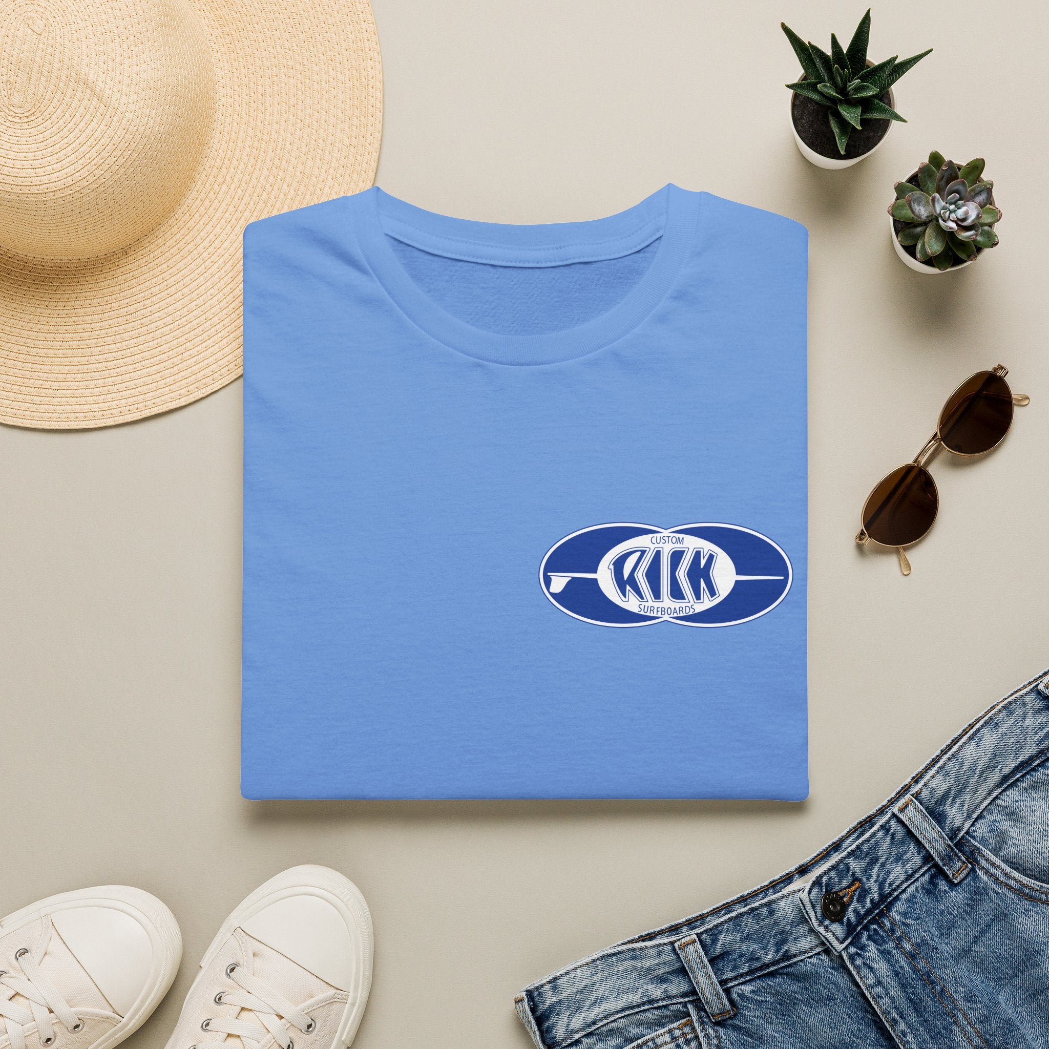 Rick Surfboards Unisex Softstyle T-Shirt Old School Hermosa Beach