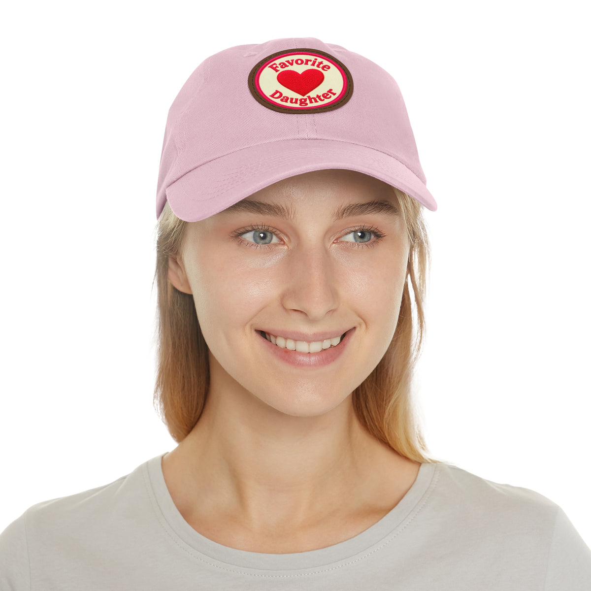 Mom and Daughter Hat — "Favorite Daughter" Leather Patch Cap
