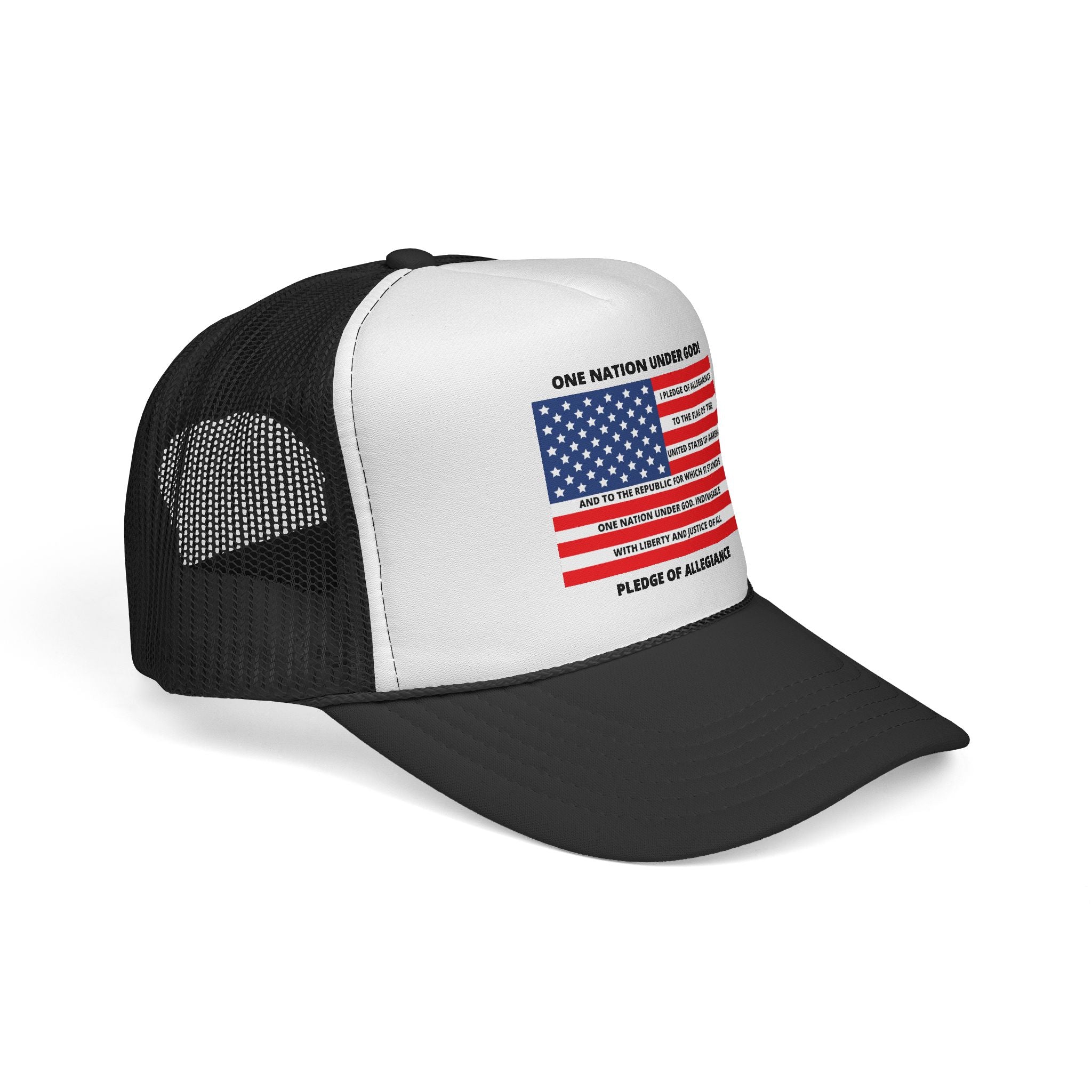 Pledge of Allegiance Trucker Cap — "One Nation Under GOD" Patriotic Hat