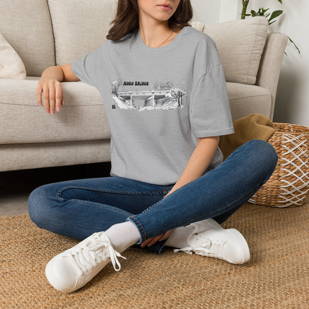 Hobo Bridge Manhattan Beach California Sketch T-Shirt | Hand-Drawn Bridge Illustration IYKYK