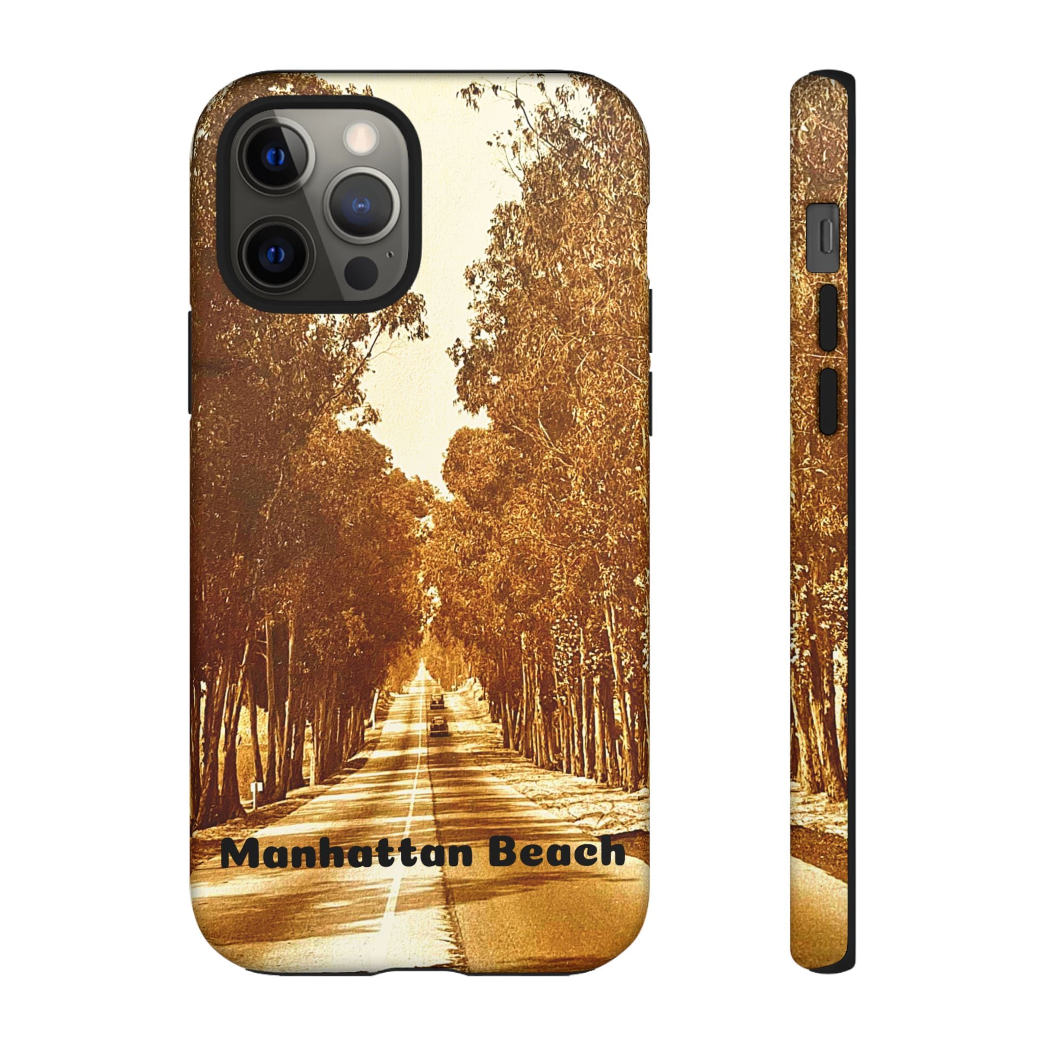 Phone Cases Manhattan Beach Rosecrans Ave Early 60's Tough Cases 90266 California, iPhone Samsung Google Pixel Protective Cover, Vintage