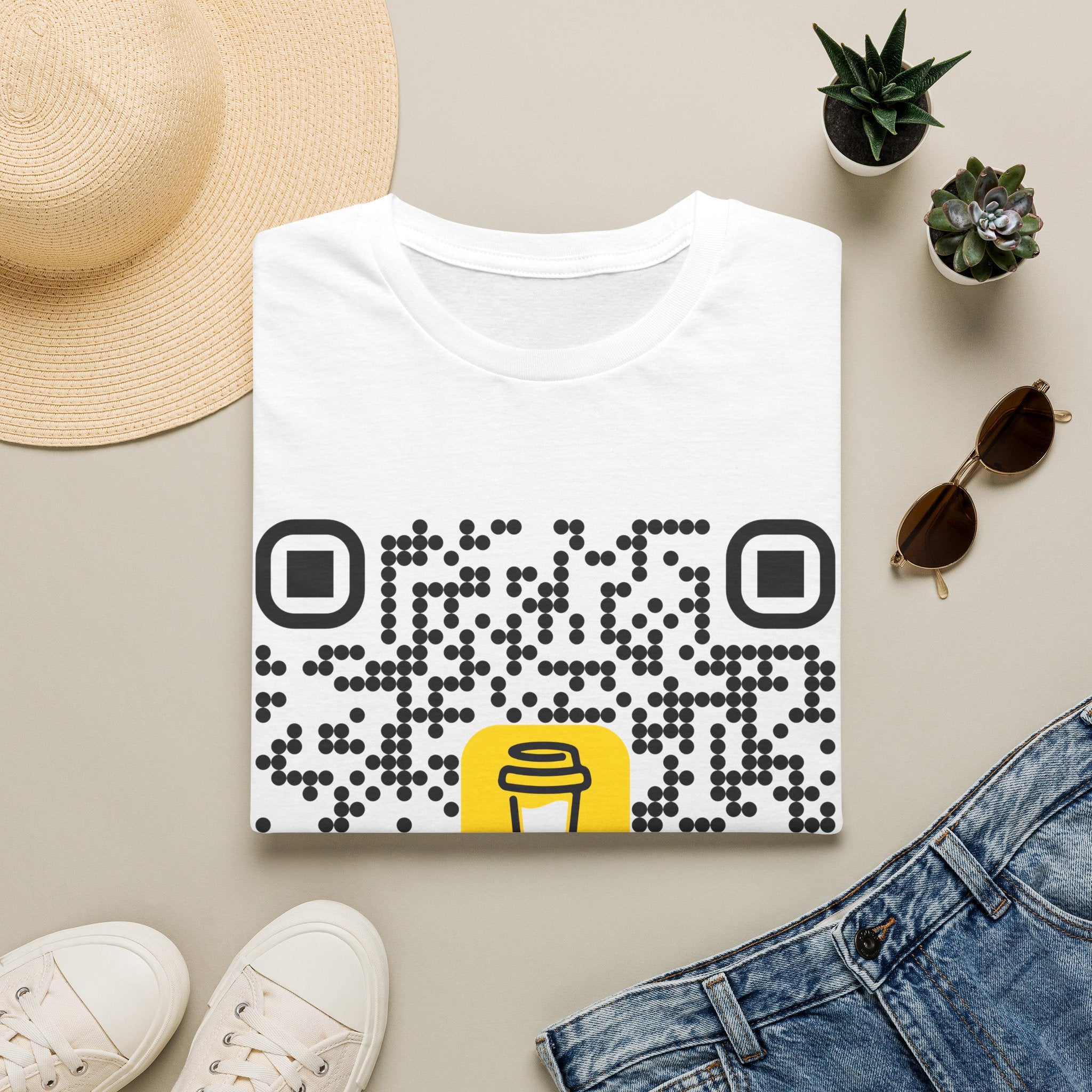 QR Code Coffee Tee — Scan-to-Order Coffee Shop T-Shirt