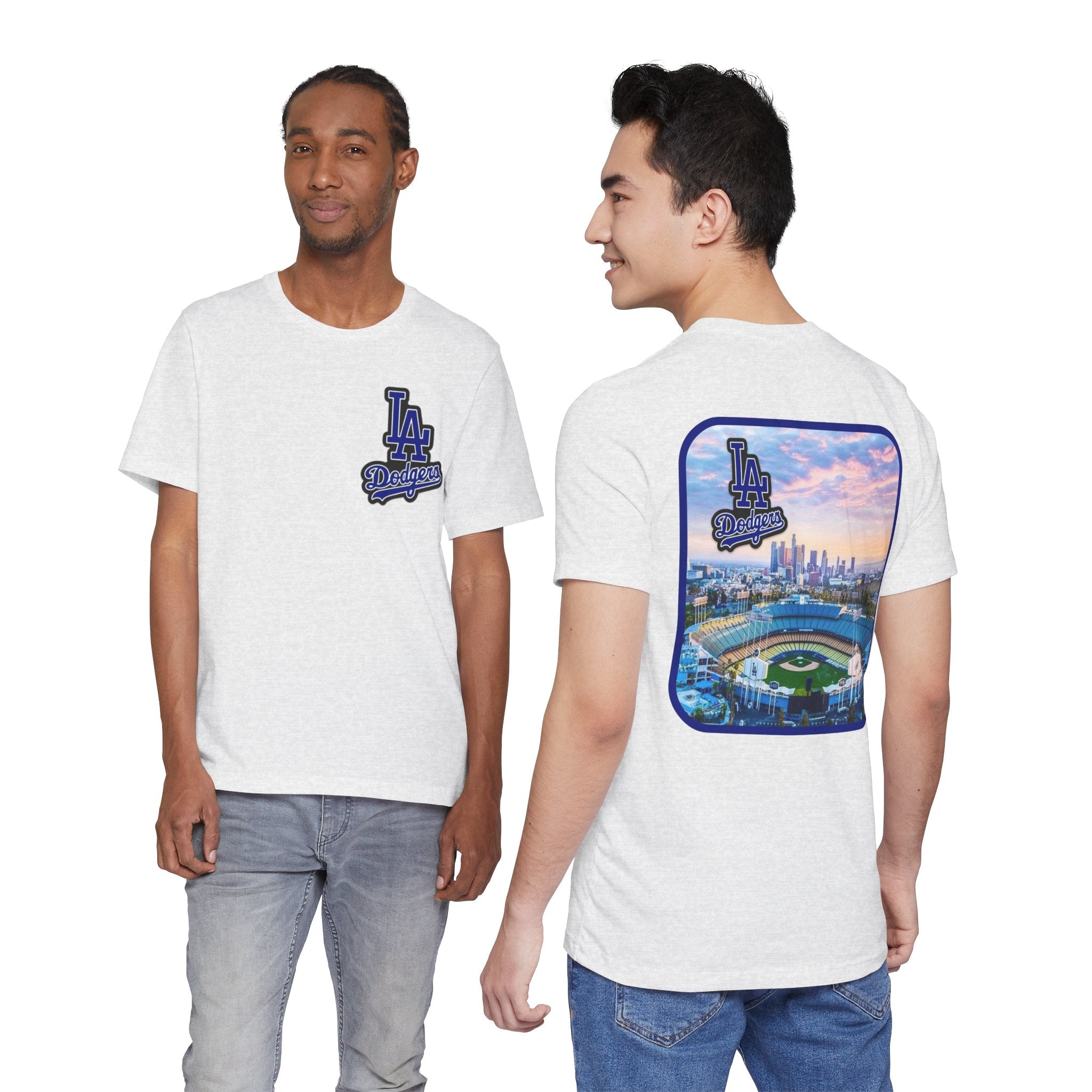 Los Angeles (Front and Back Printing) Mens Womans Jersey Short Sleeve Tee