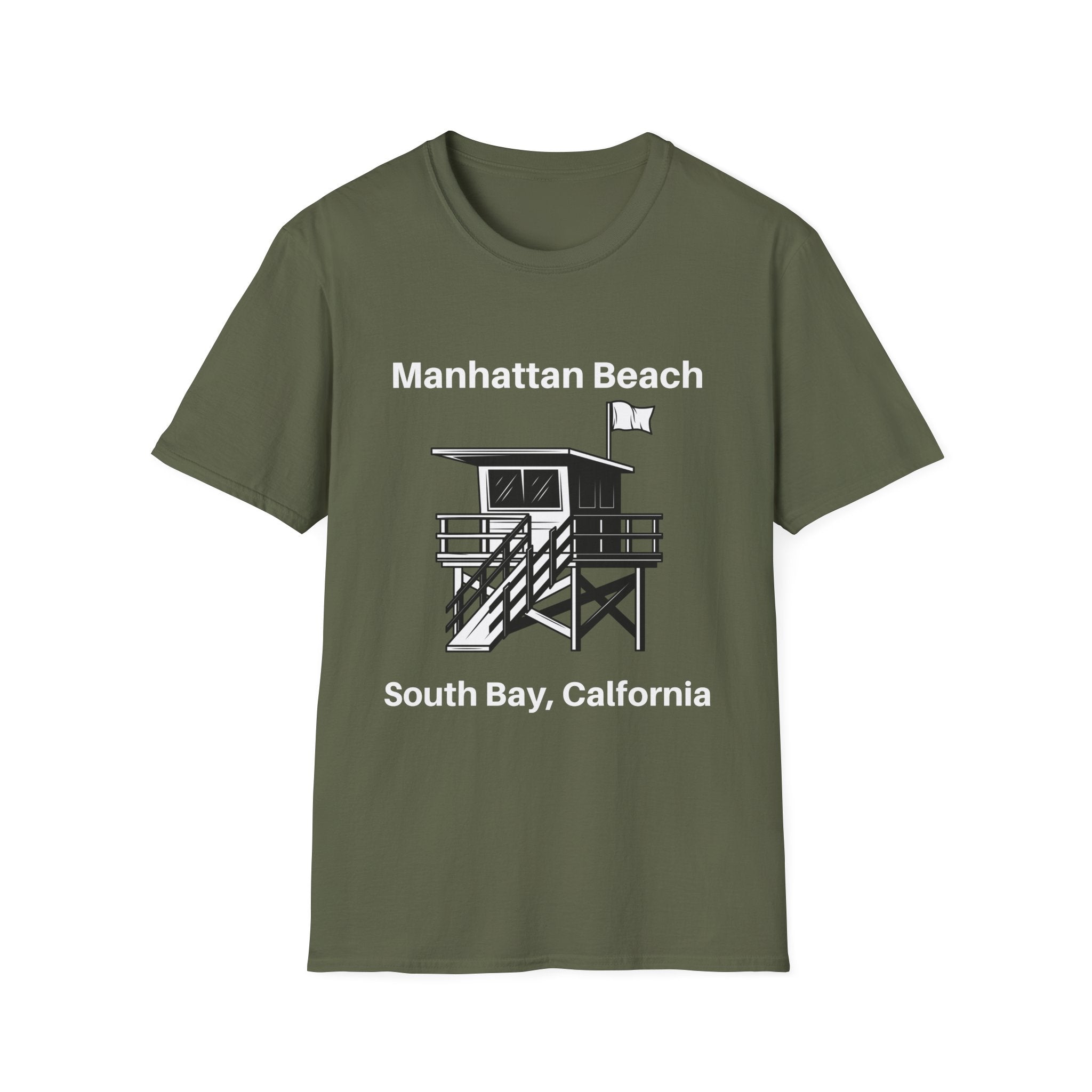 Manhattan Beach Lifeguard Station Men's and Woman's Softstyle T-Shirt