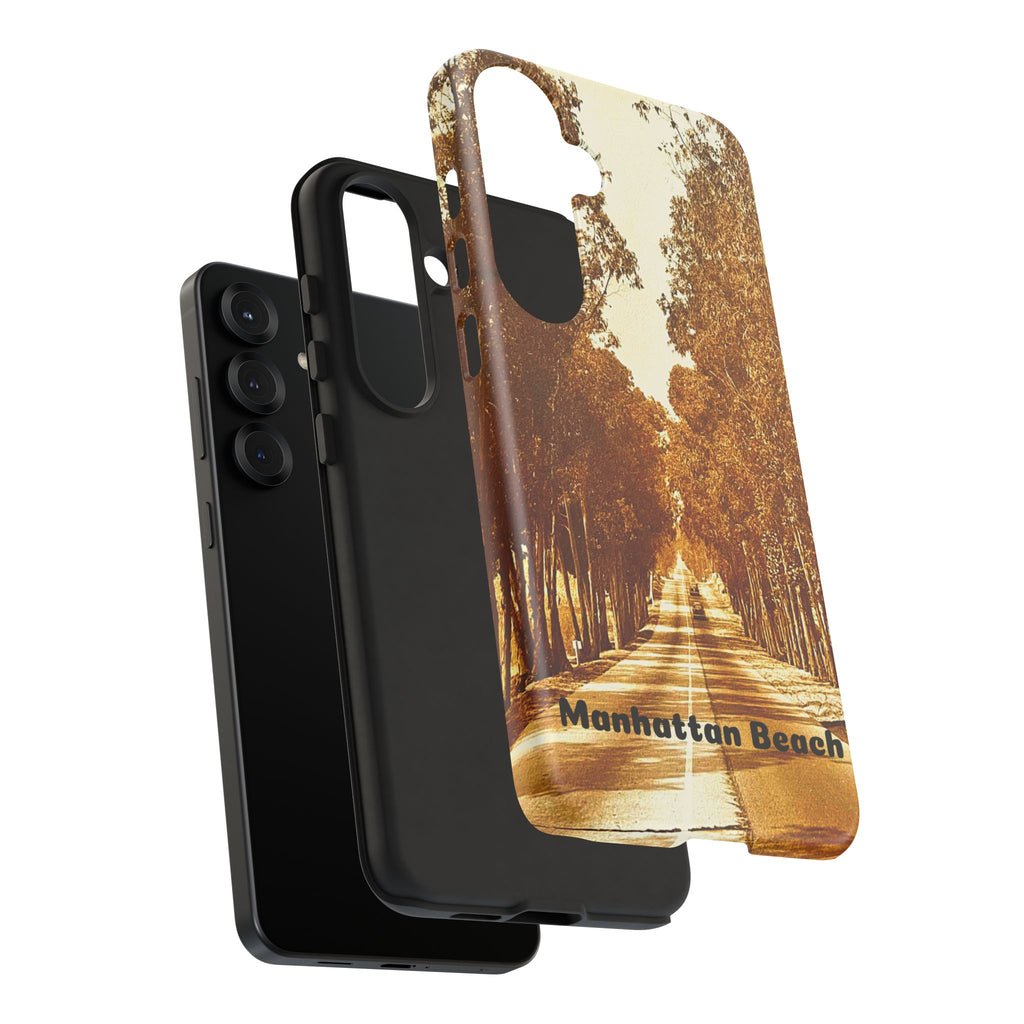 Phone Cases Manhattan Beach Rosecrans Ave Early 60's Tough Cases 90266 California, iPhone Samsung Google Pixel Protective Cover, Vintage