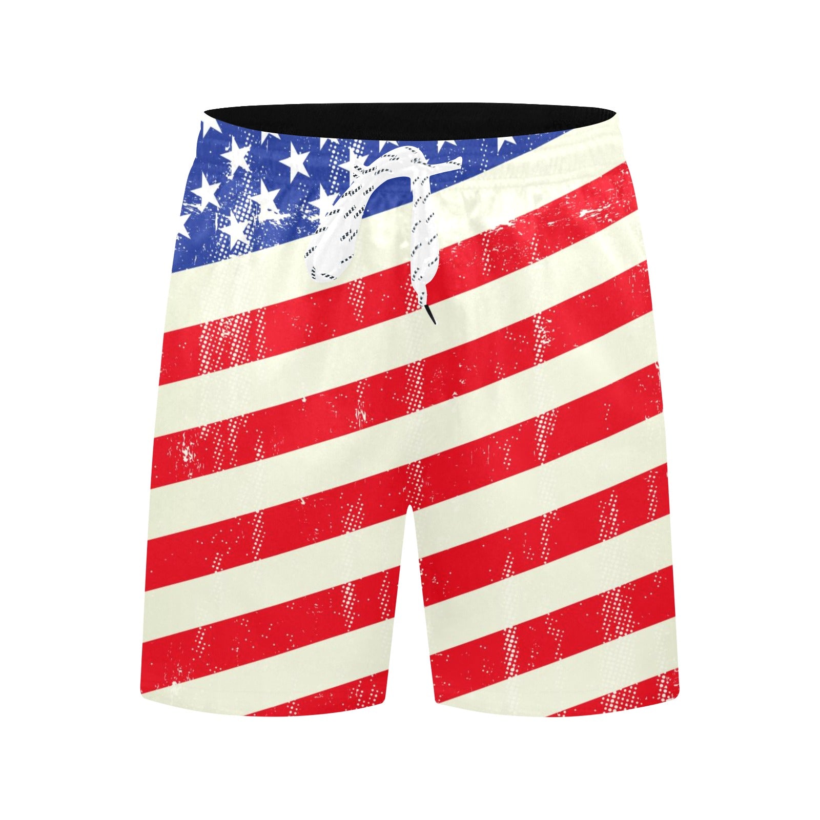 American Flag Celebration Men's Mid-Length Beach Shorts Free Shipping