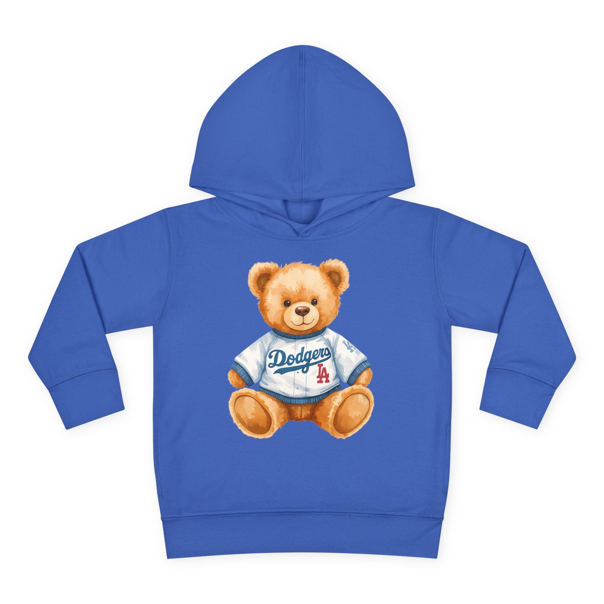 Teddy Bear in Jersey Hoodie | Toddler Pullover Fleece