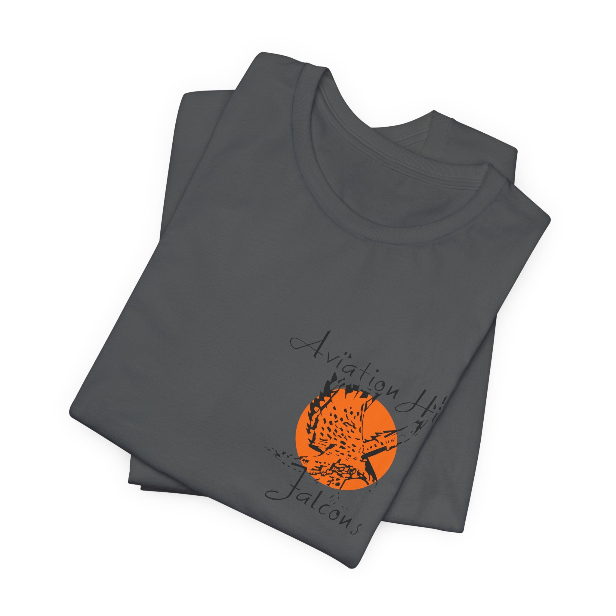 Aviation High School Signage Logo - Many Colors - Unisex Jersey Short Sleeve Tee