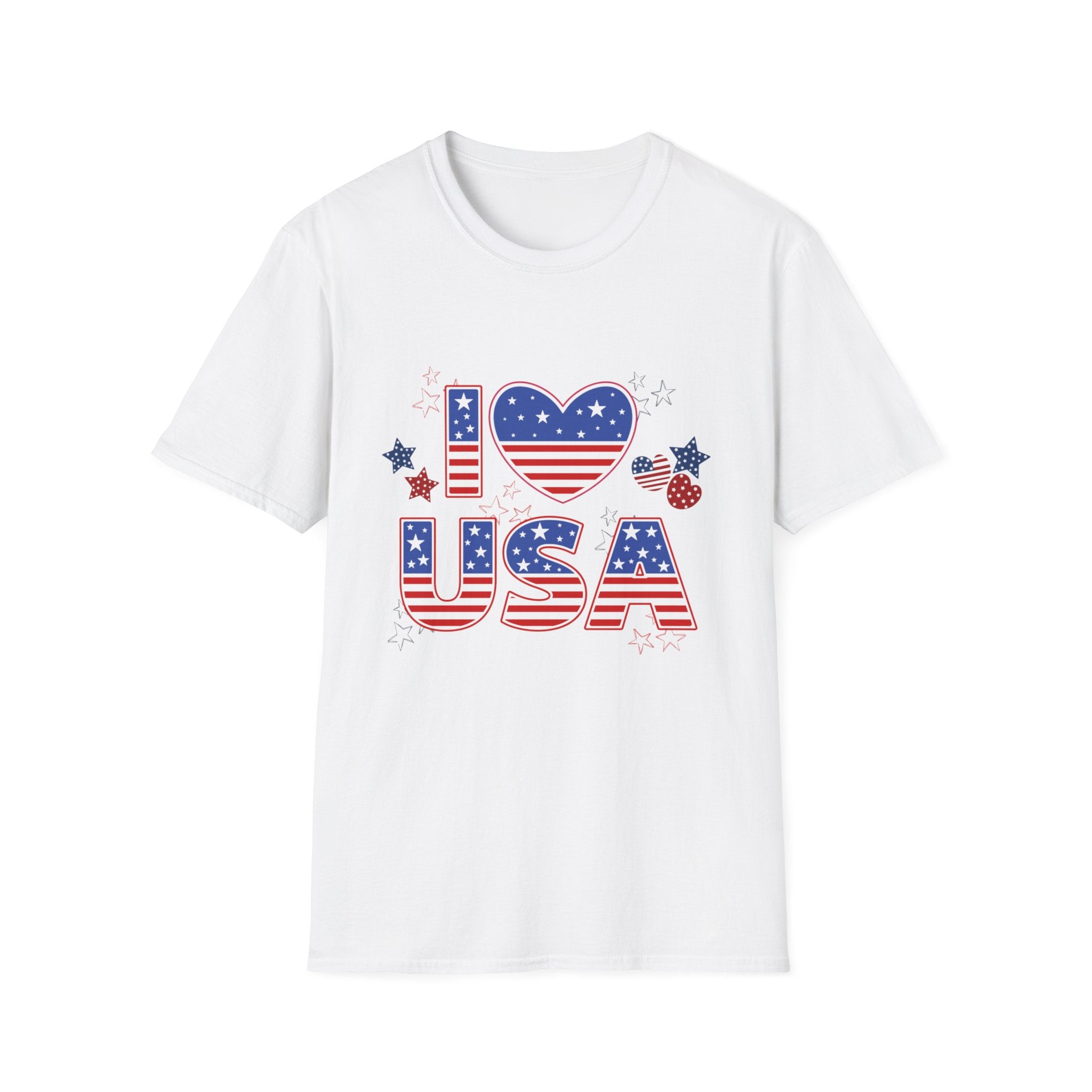 I Love the USA T-Shirt | American Flag Patriotic Fourth of July