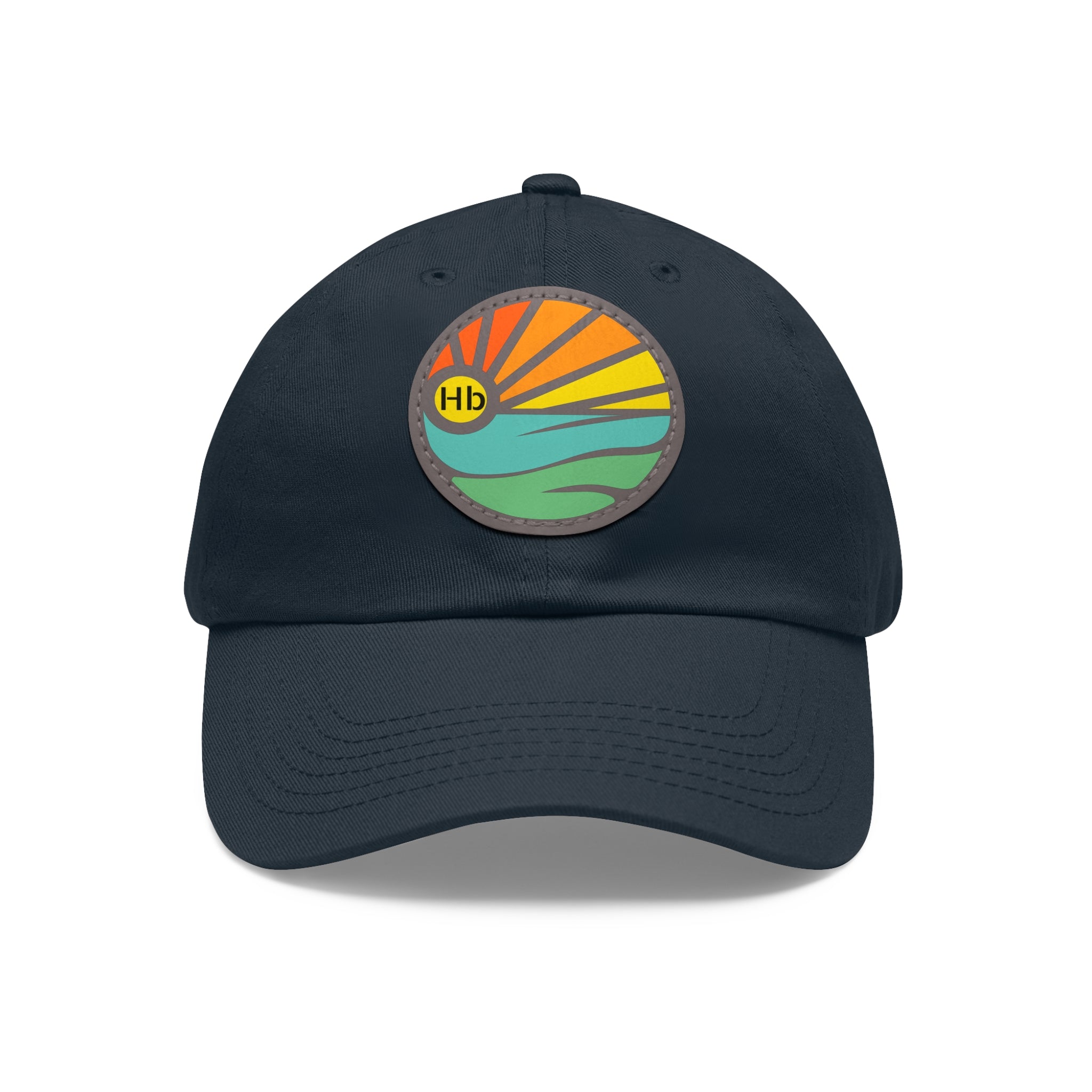 Hermosa Beach Sunset Wave Patch Hat | Mom and Dad Hat with Round Leather Patch #HermosaBeach