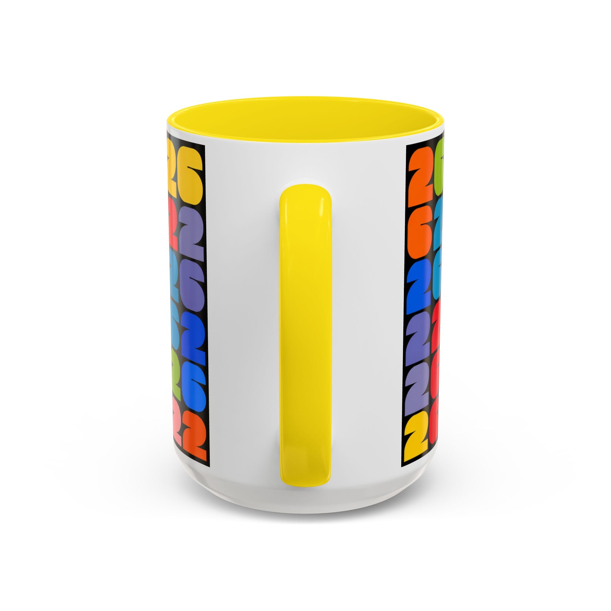 2026 World Cup Accent Coffee Mug – Colorful FIFA Trophy Design (11/15oz)