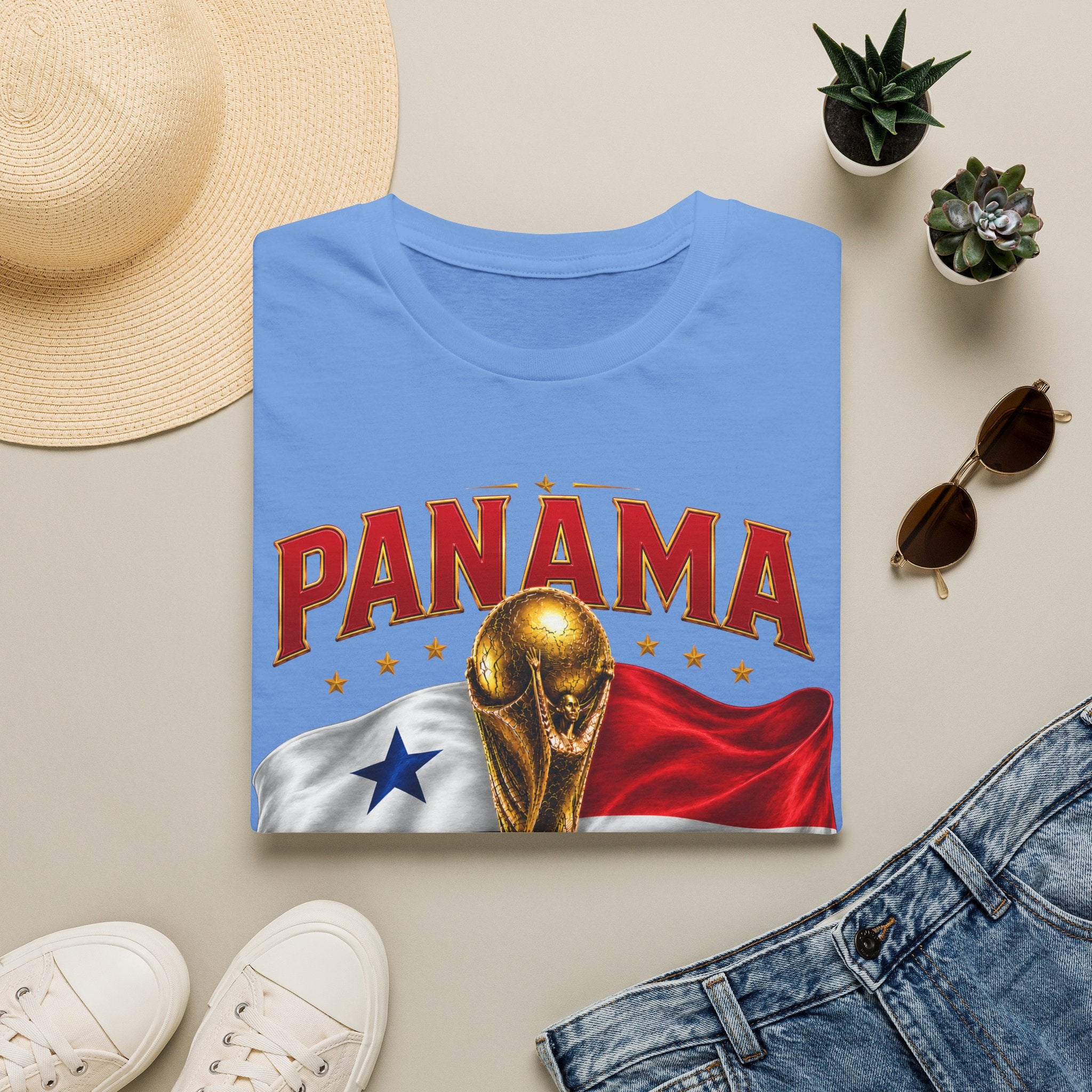 Panama 2026 World Cup T-Shirt — Panama Flag & Trophy Soccer Tee