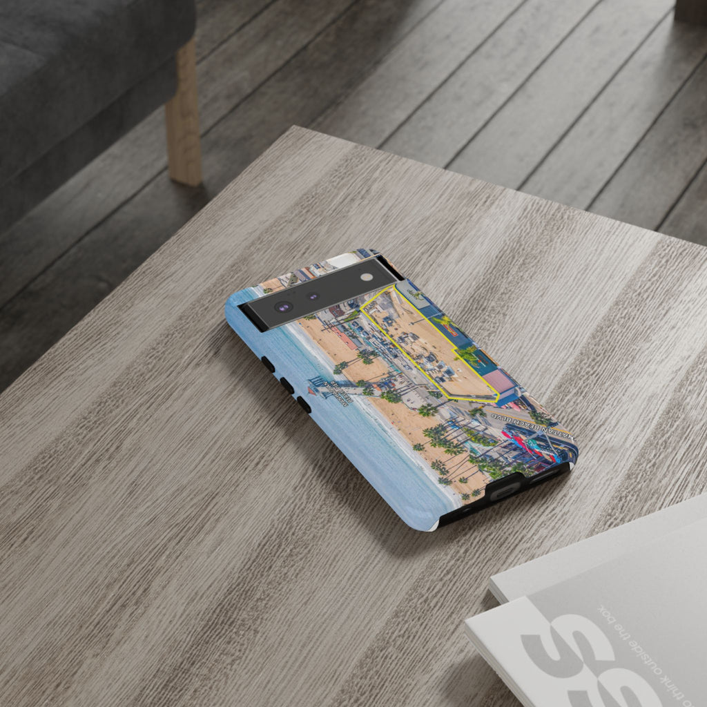 Phone Cases, Manhattan Beach California iPhone Samsung Google Tough Cases, Beach Lovers Gifts, Coastal Accessories, Ocean Phone Covers,