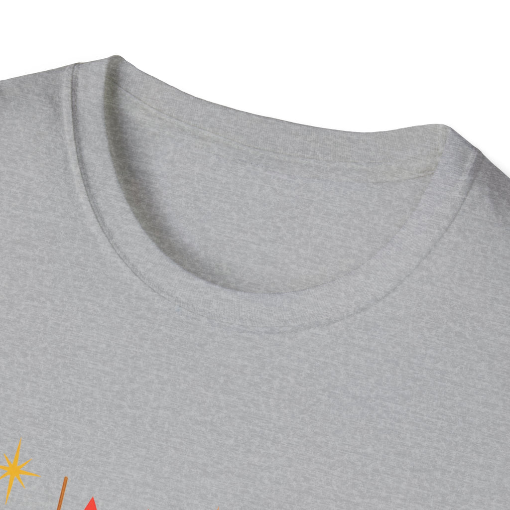 Retro Mid-Century Cats T-Shirt | Colorful Stylized Cat Illustration