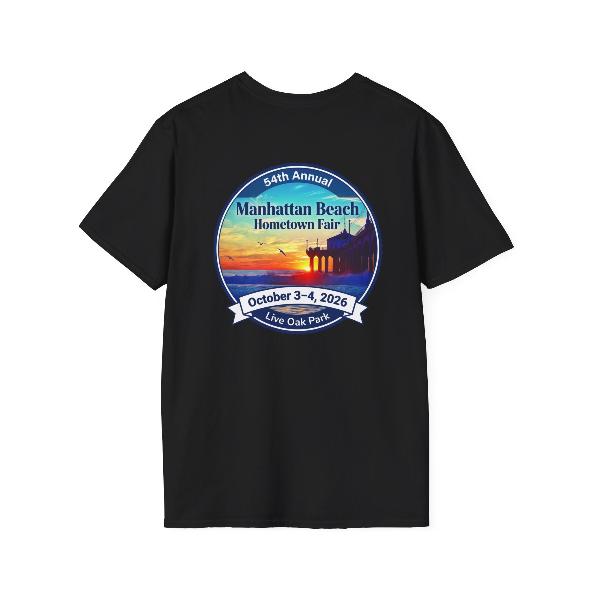 Manhattan Beach Hometown Fair T-Shirt — 54th Annual Sunset Surf Logo (Oct 3-4, 2026)