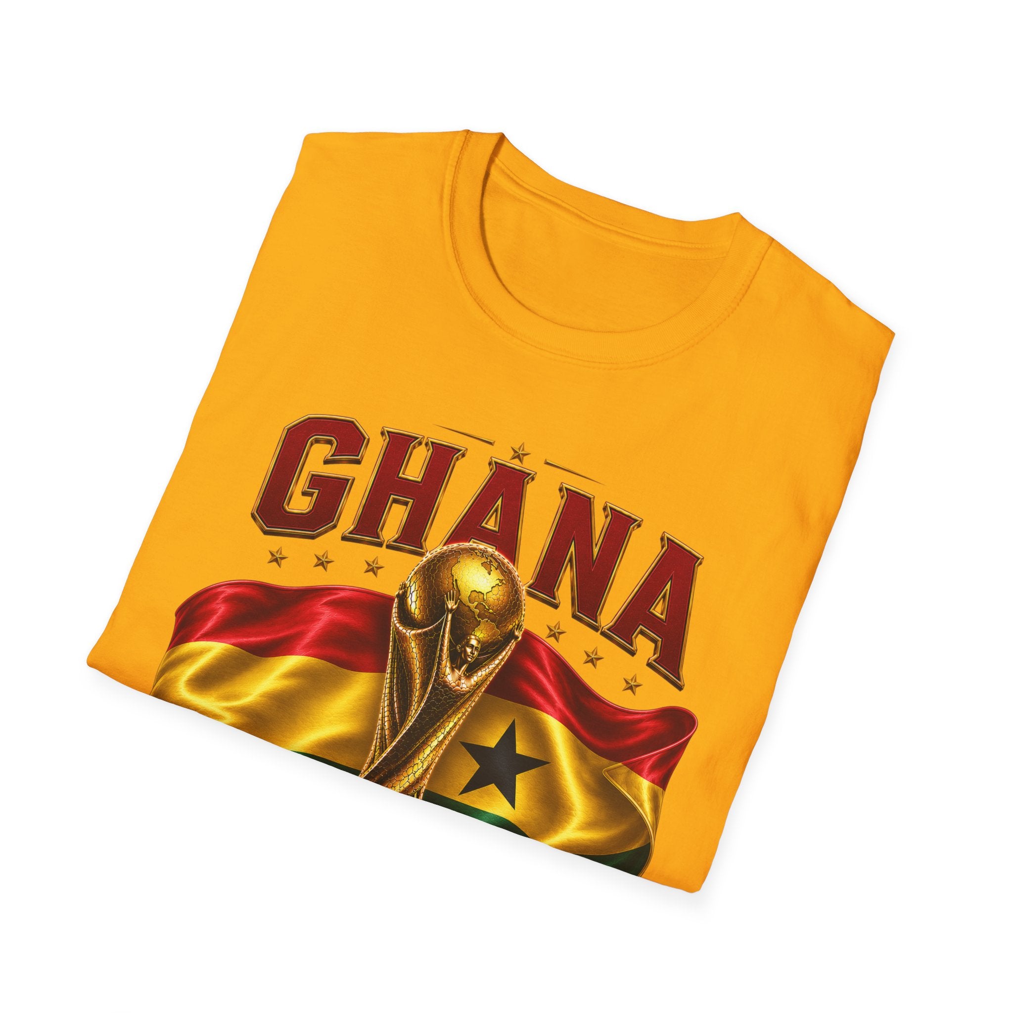 Ghana 2026 World Cup T-Shirt — Flag & Trophy Football Fan Tee
