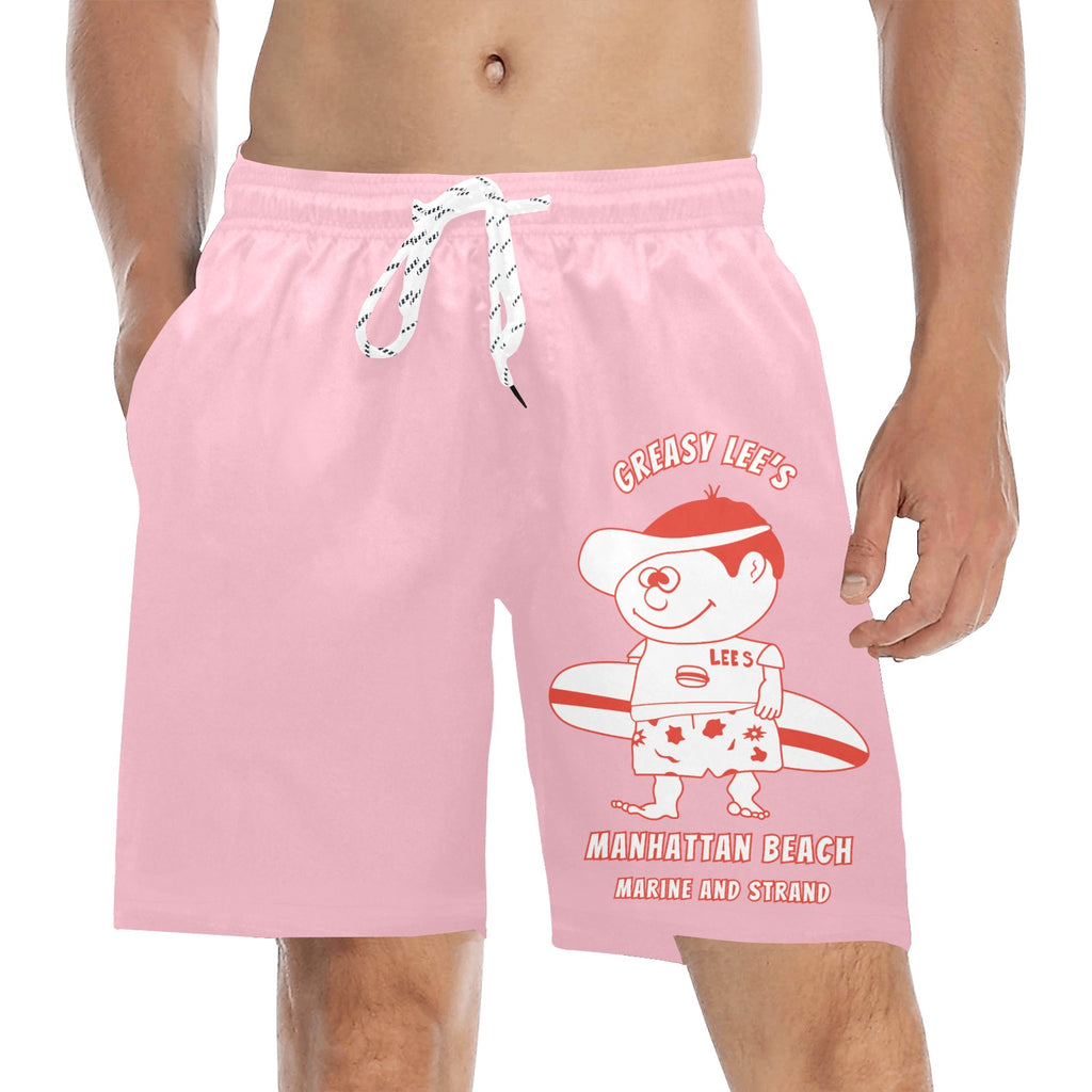 Greasy Lee's Marine and Strand Manhattan Beach IYKYK Men's Mid-Length Beach Shorts