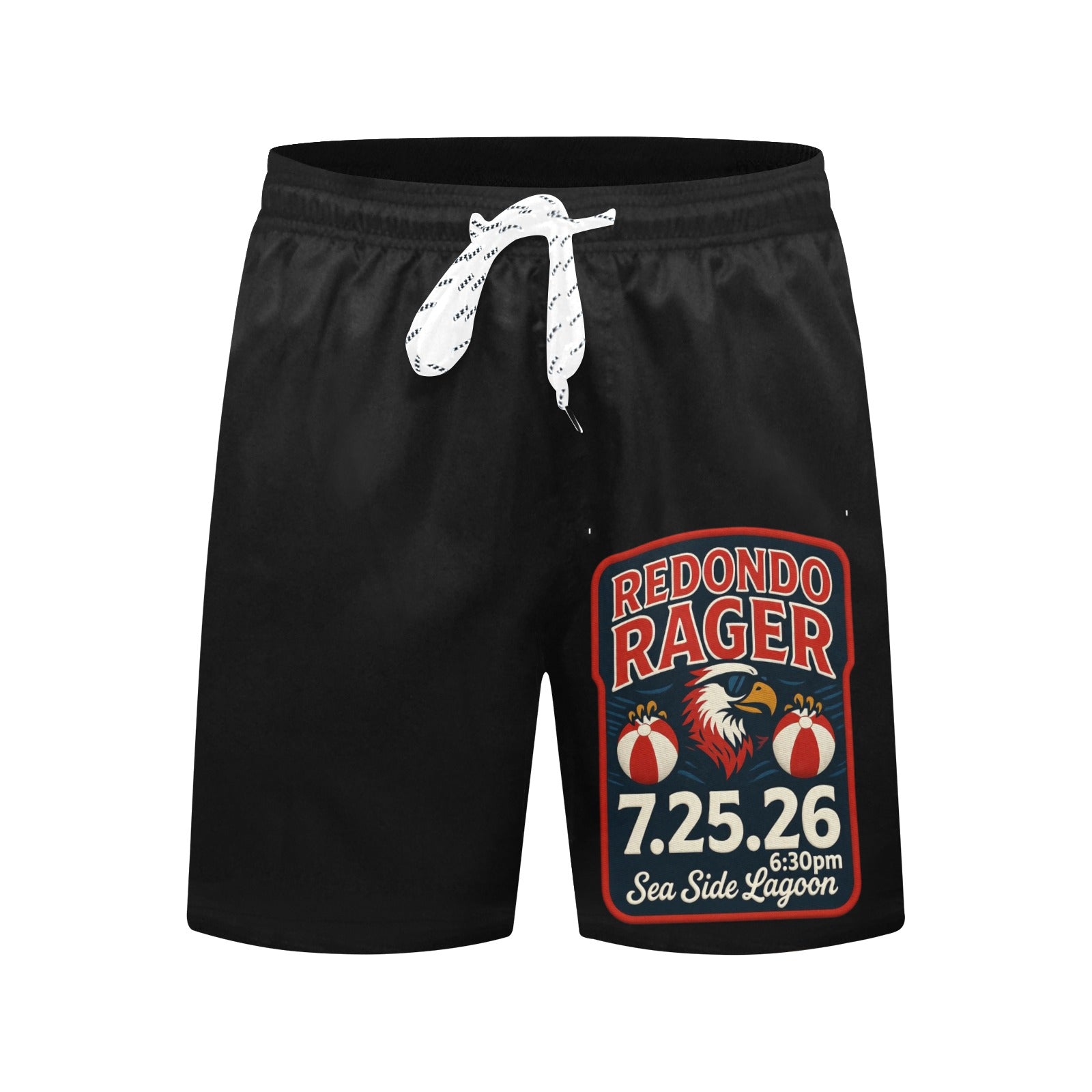 Redondo Rager Seaside Lagoon 1st Annual Men's Mid-Length Beach Shorts