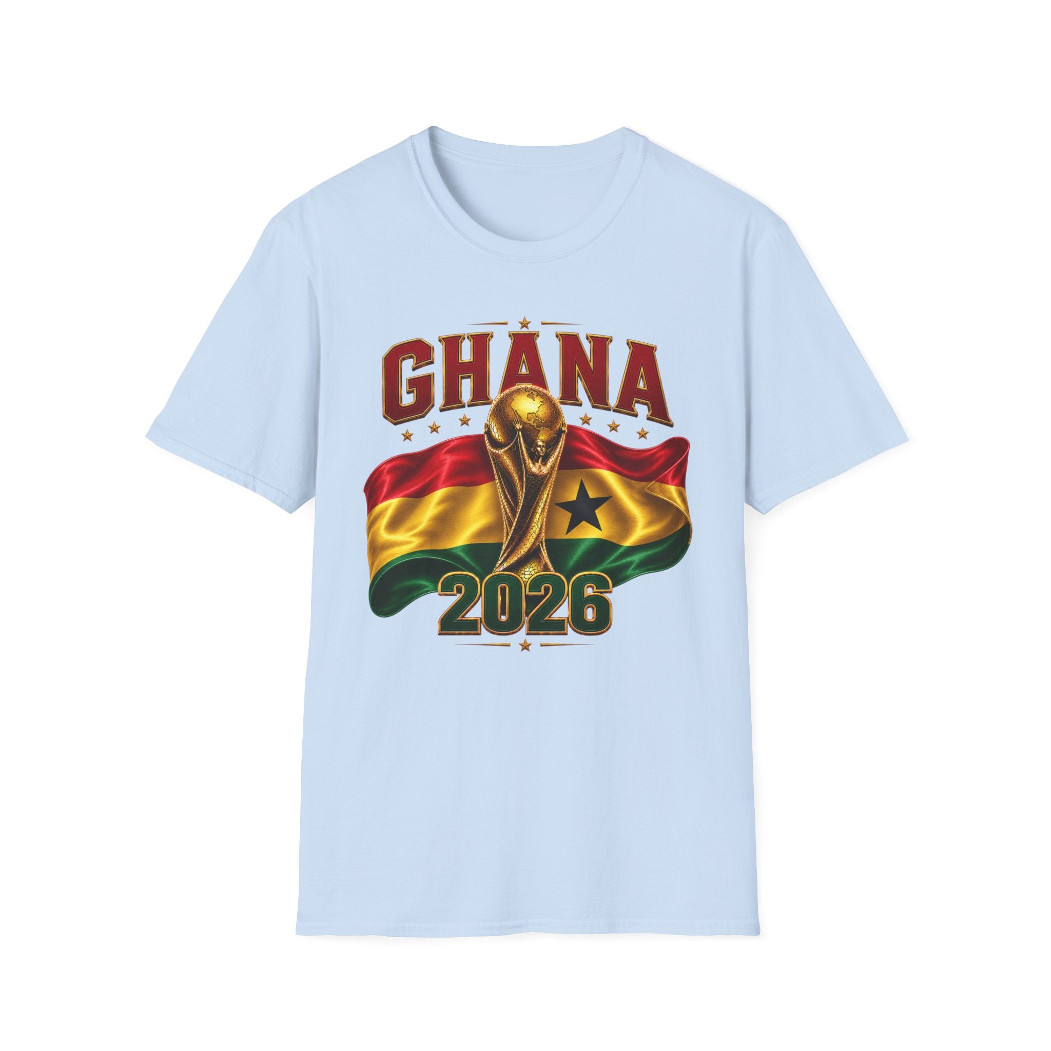 Ghana 2026 World Cup T-Shirt — Flag & Trophy Football Fan Tee