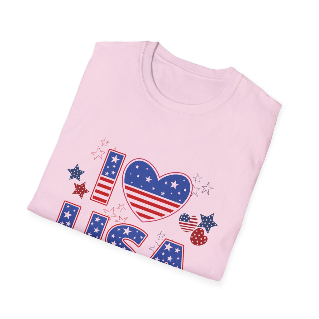 I Love the USA T-Shirt | American Flag Patriotic Fourth of July