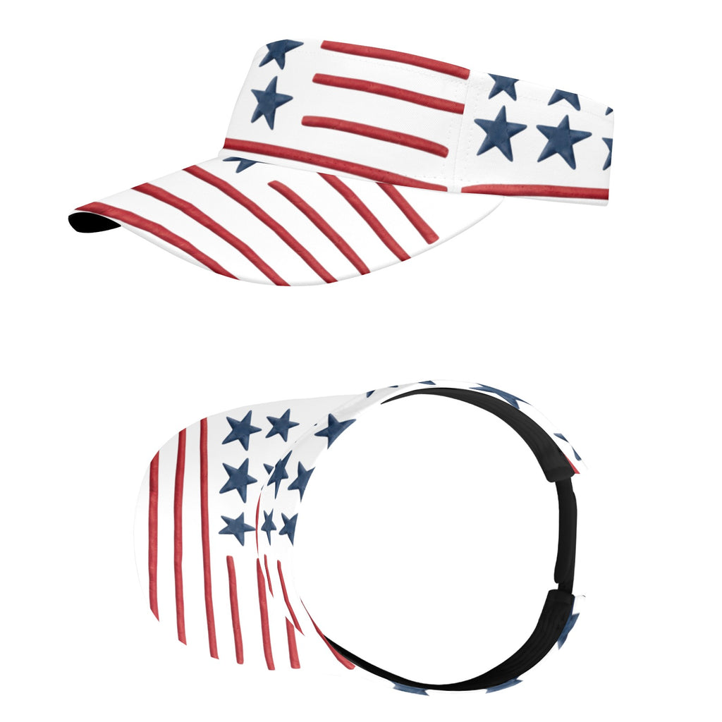 American Flag Style Sports Visor