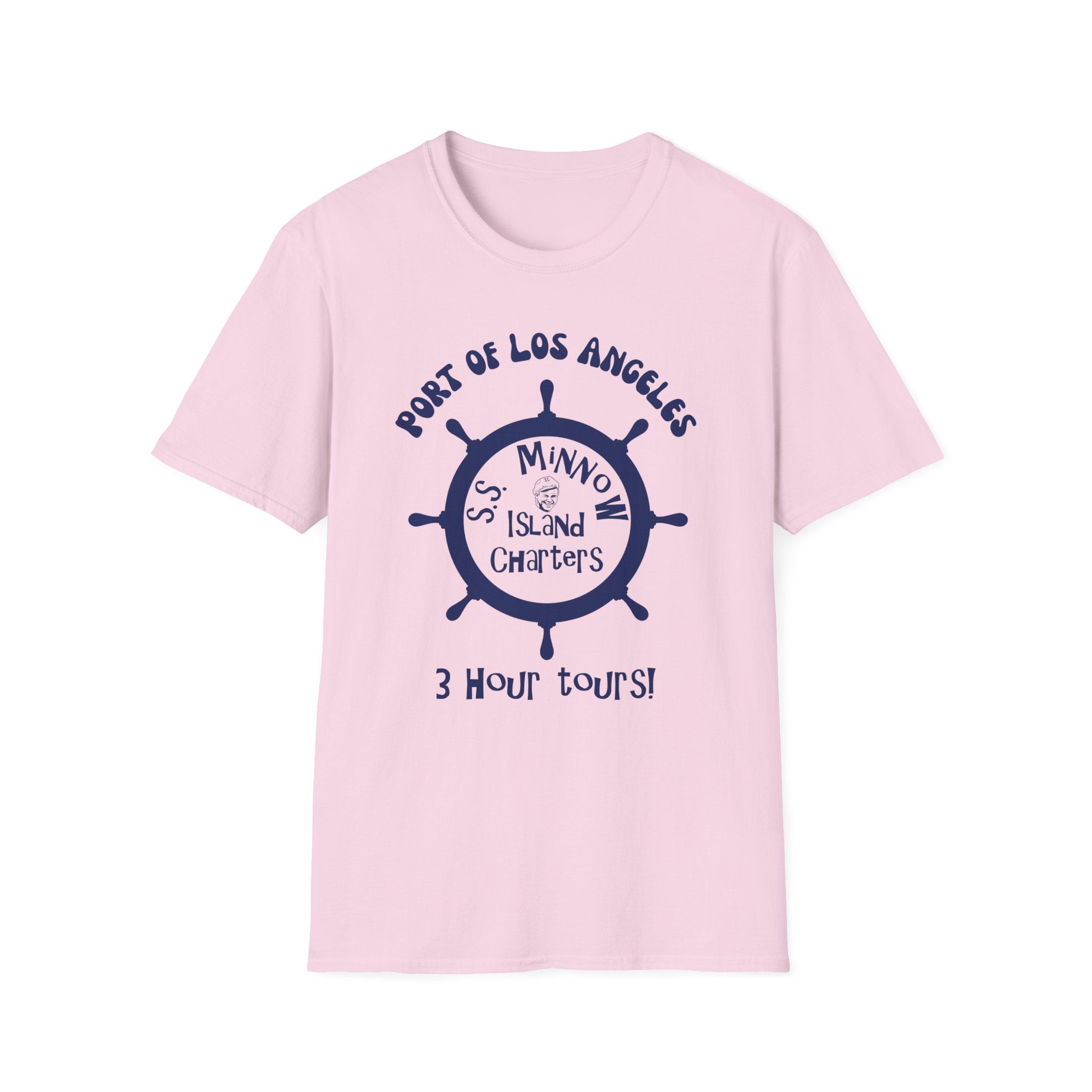 Port of Los Angeles Ship Wheel T-Shirt | SS Minnow Island Charters, 3 Hour Tours