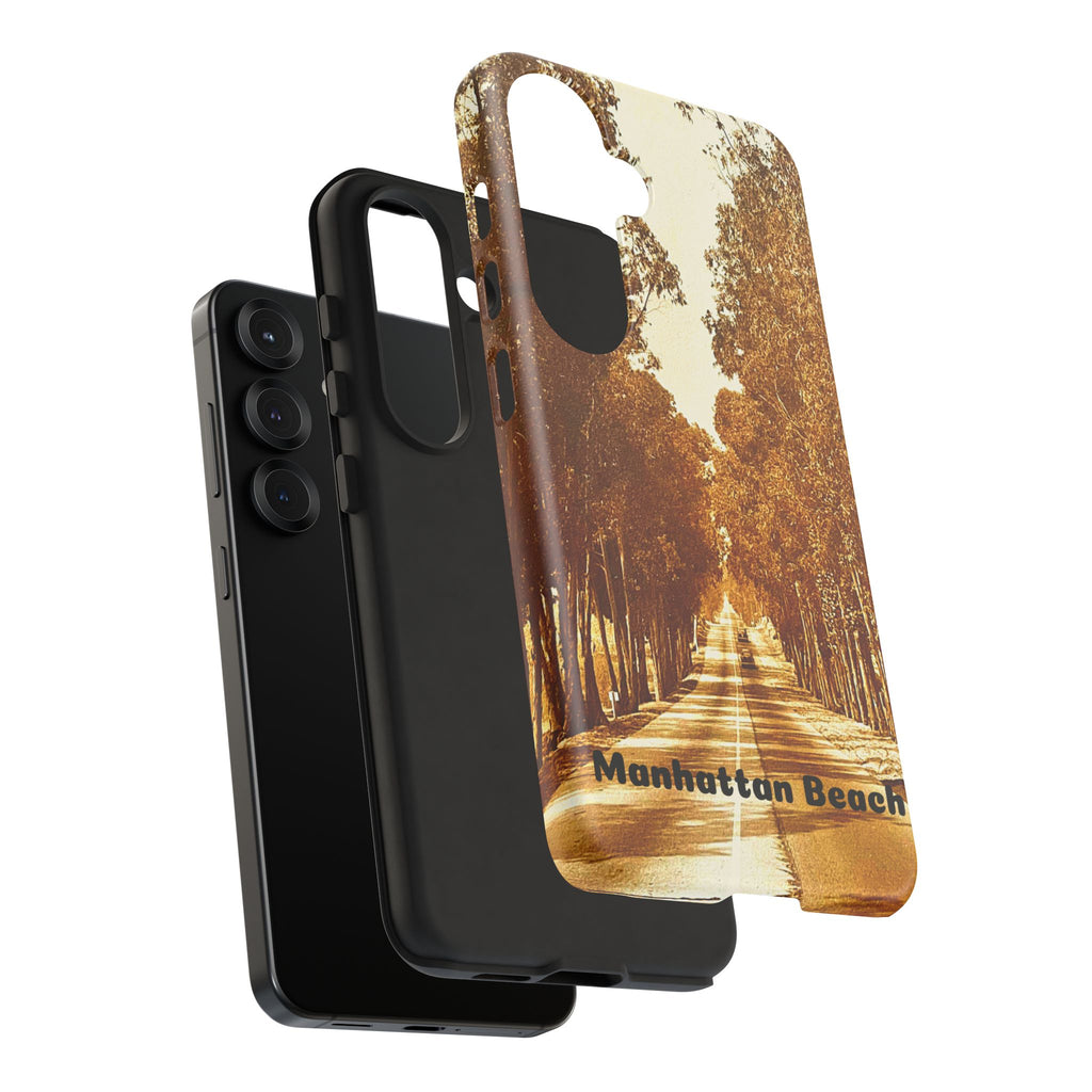 Phone Cases Manhattan Beach Rosecrans Ave Early 60's Tough Cases 90266 California, iPhone Samsung Google Pixel Protective Cover, Vintage