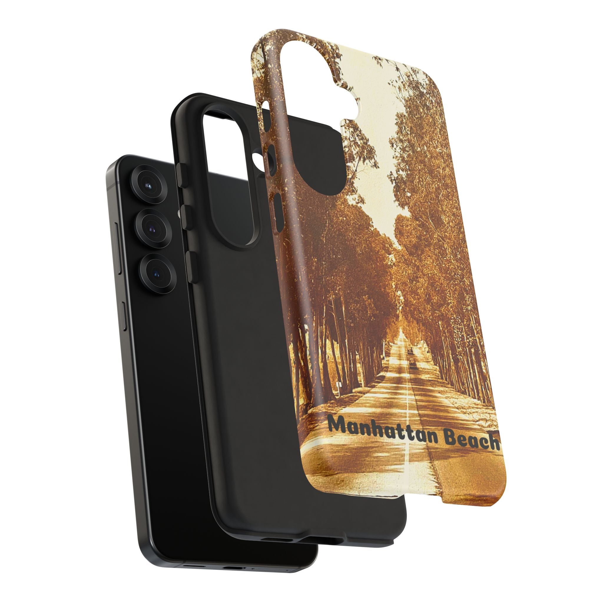 Phone Cases Manhattan Beach Rosecrans Ave Early 60's Tough Cases 90266 California, iPhone Samsung Google Pixel Protective Cover, Vintage