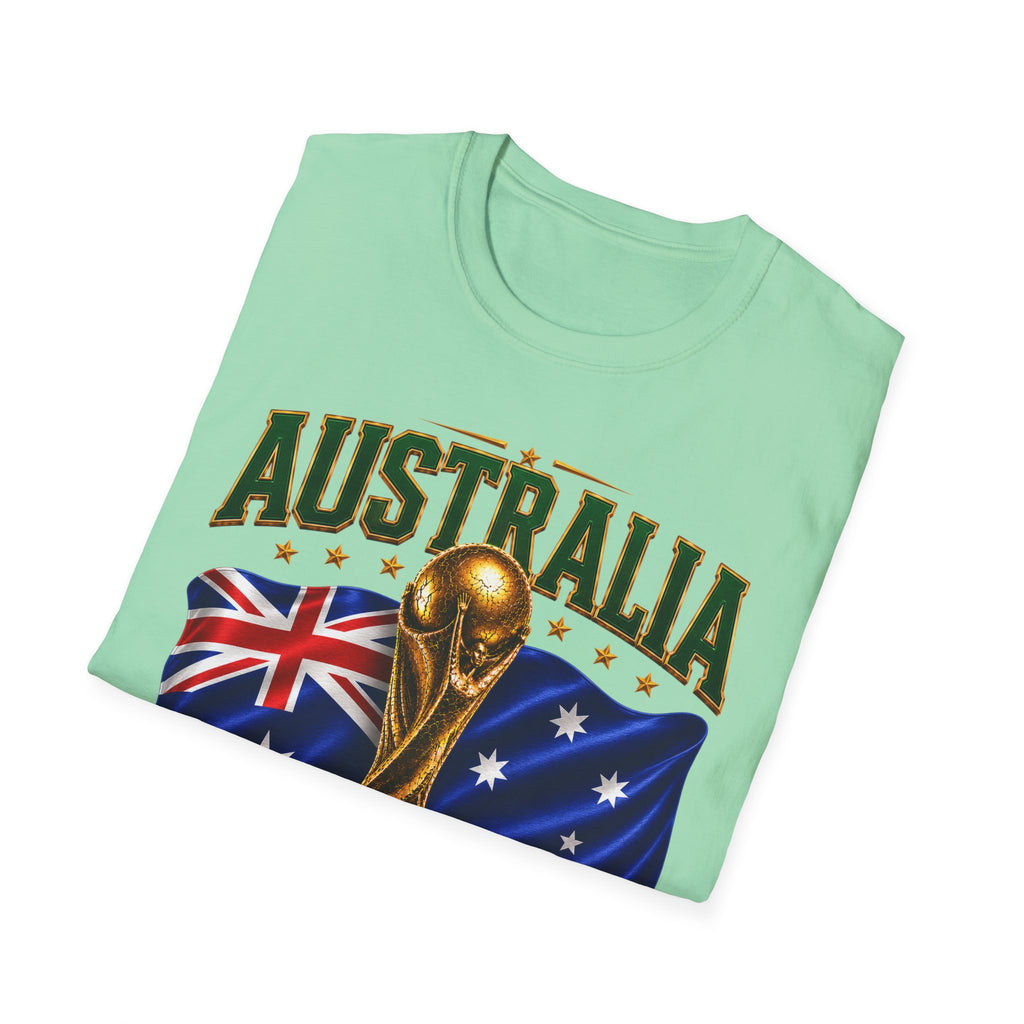 Australia 2026 Soccer World Cup T-Shirt — Aussie Flag & Trophy Design